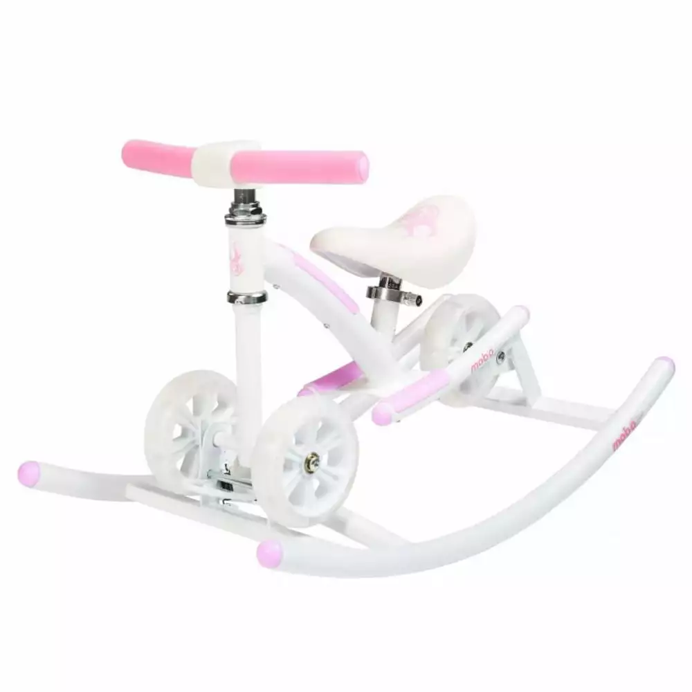 Mobo Wobo 2-in-1 Rocking Baby Balance Bike. 1-3 Years Old. Baby Ride-On Toy. White