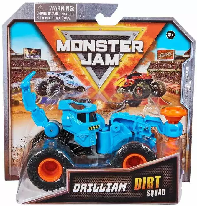 Monster Jam Dirt Squad Drilliam Diecast Car (Blue)