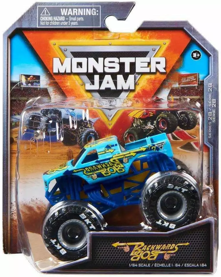 Monster Jam 2023 Spin Master 1:64 Diecast Truck Series 28 Retro Rebels Backwards Bob