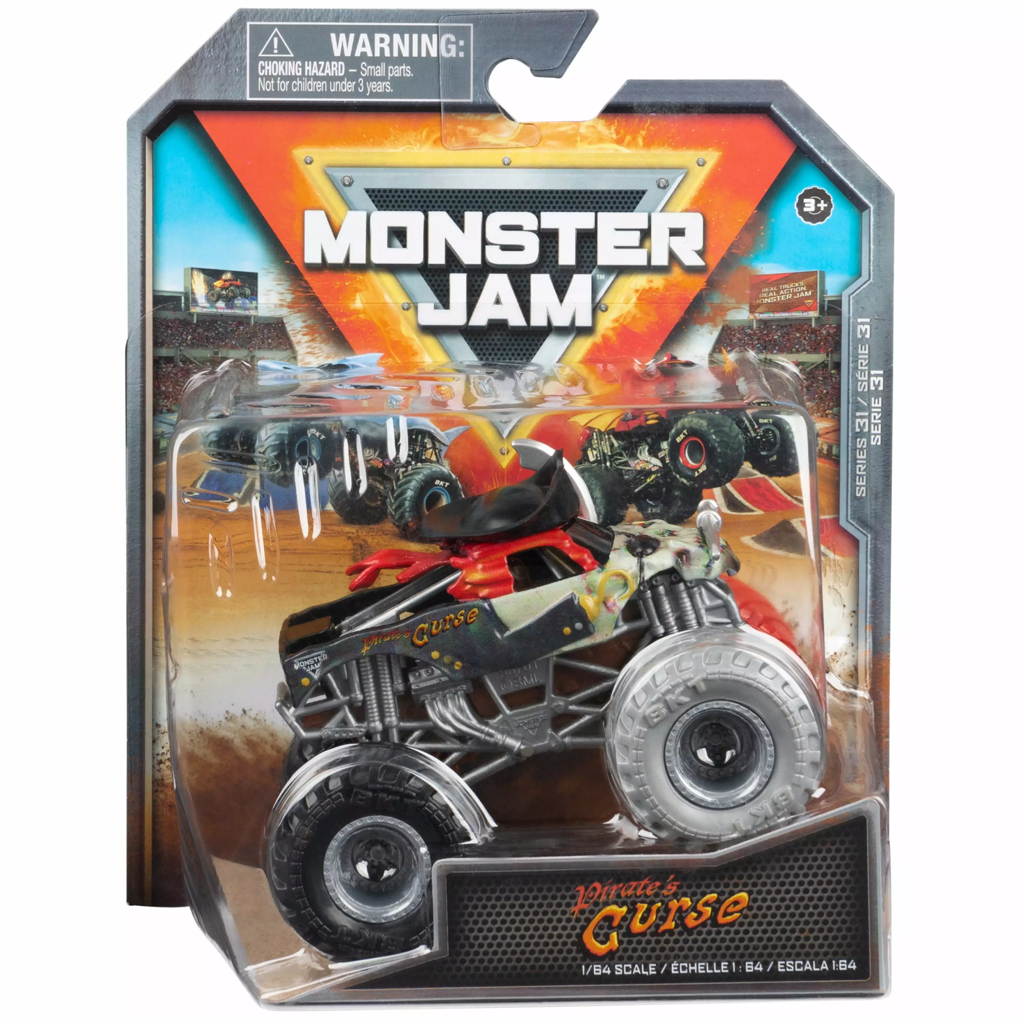 Monster Jam. Official Pirate's Curse Monster Truck. Die-Cast Vehicle. 1:64 Scale. Kids Toys for Boys Ages 3 and up