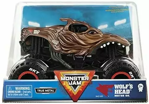 MonsterJam Wolf's Head Motor Oil. True Metal Diecast 1:24 Scale