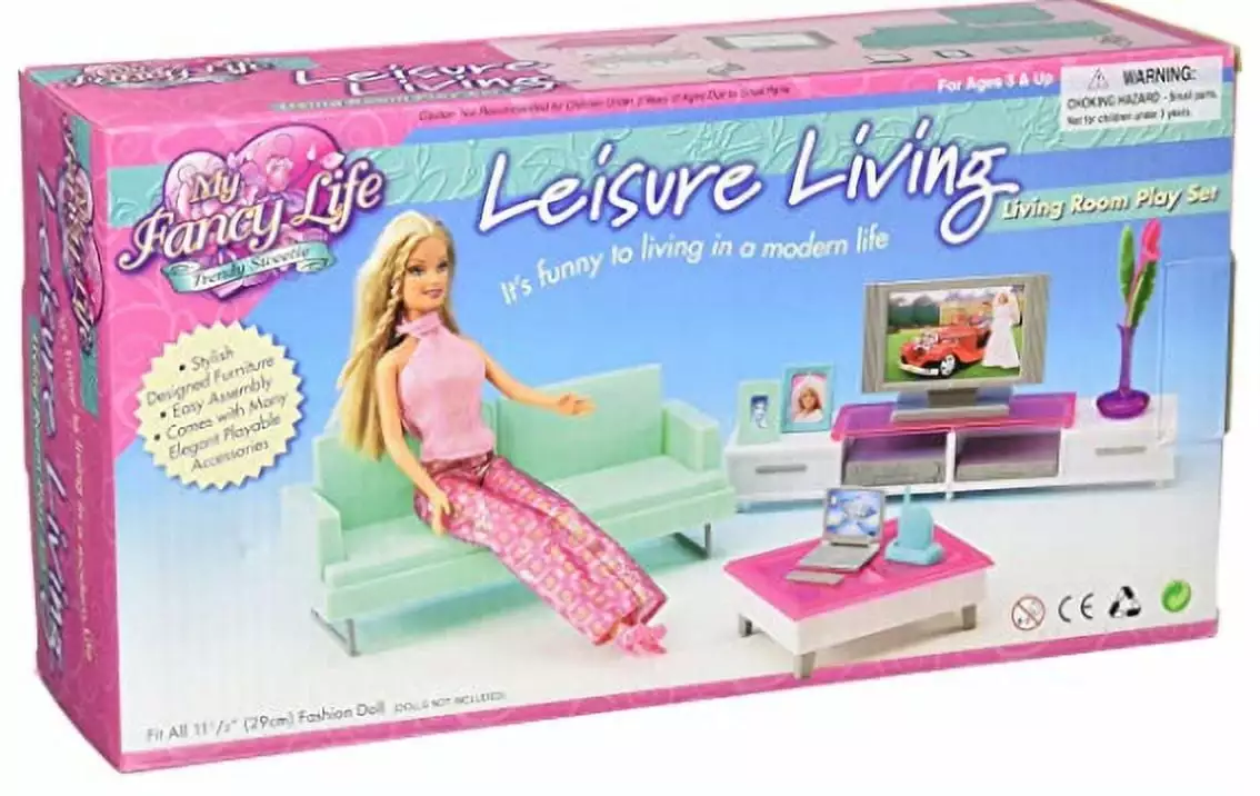 My Fancy Life Leisure Living Room for 11.5 Fashion dolls and dollhouse Furniture play set (Doll & Clothing not included)