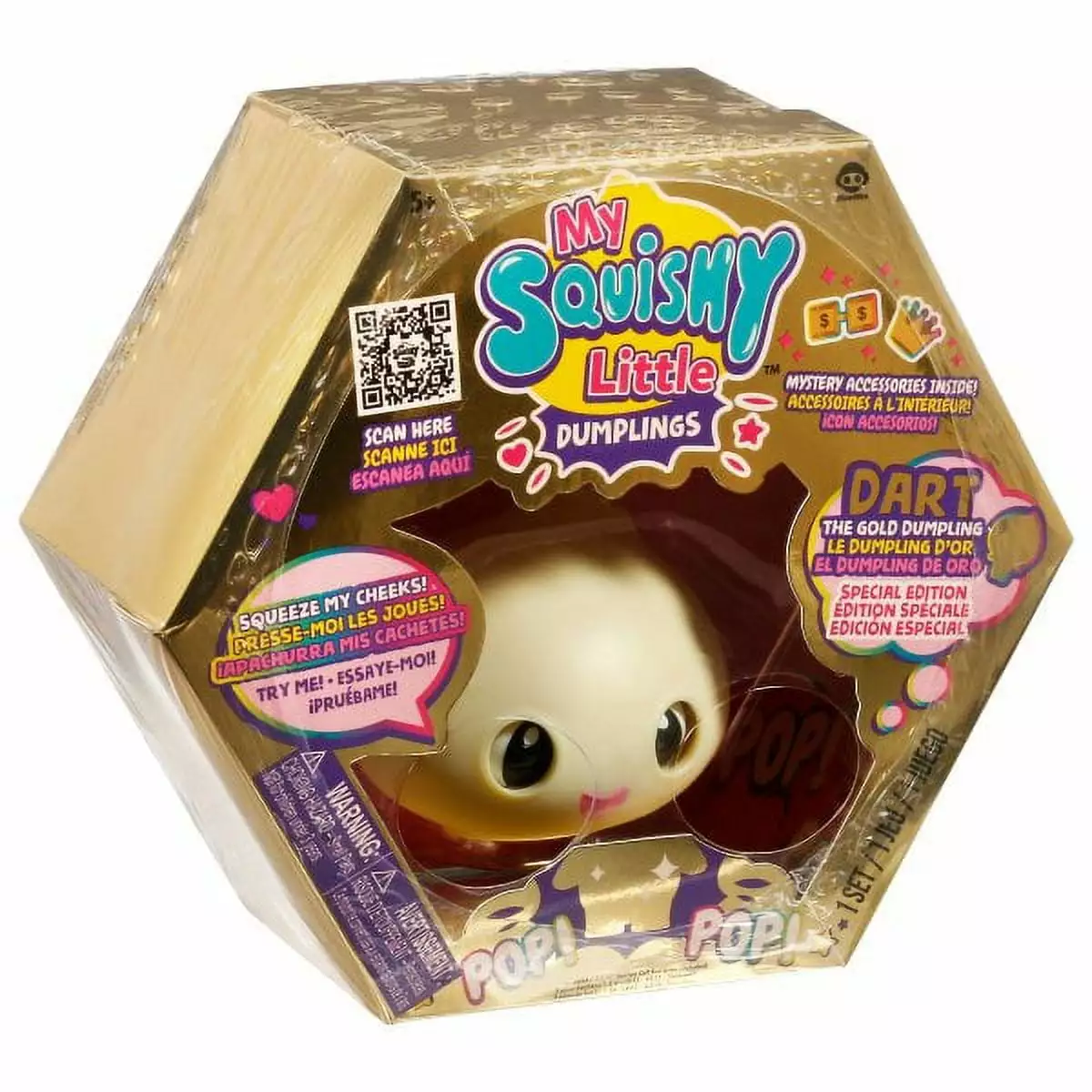 My Squishy Little Golden Dumpling ?C Interactive Doll Collectible With Accessories ?C Dart (Gold)