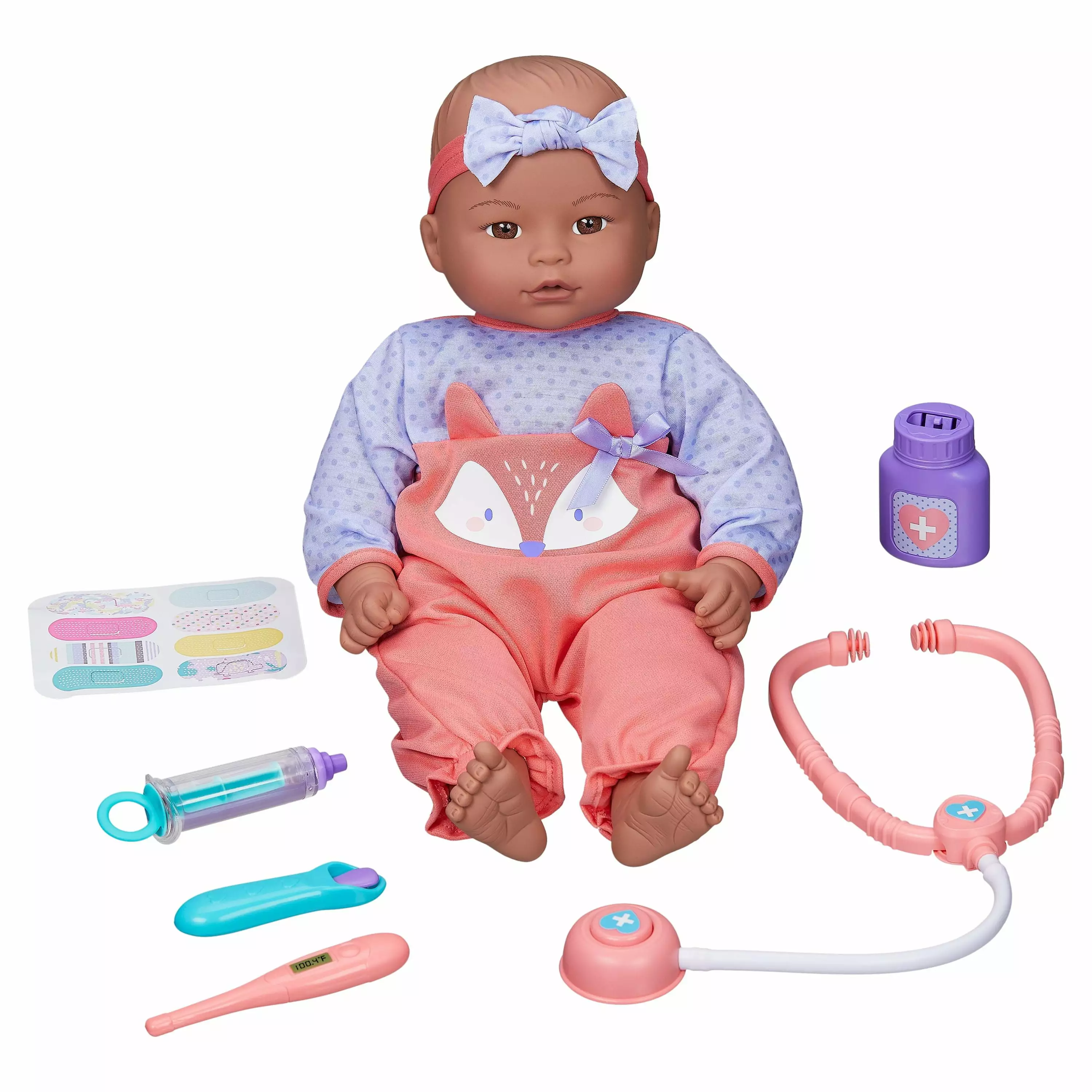 My Sweet Love 16 Get Better Now Baby Doll Play Set. Brown Eyes. Dark Skin Tone