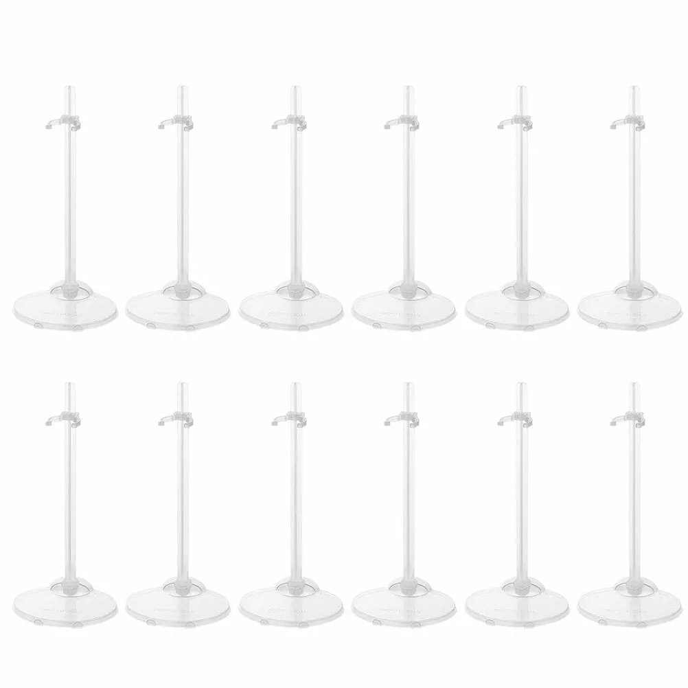 NUOLUX 15Pcs Doll Holding Stands Doll Supports Display Racks Transparent Racks