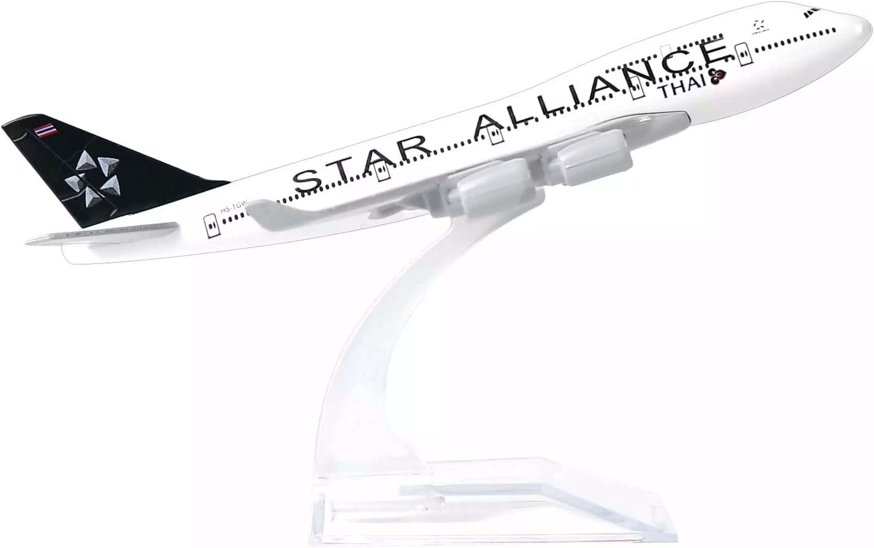 NUOTIE Boeing 747 British Airways 1/400 Diecast Metal Airplane Model with Stand Airlines Model Plane Alloy Display Collectible Model Kit for Aviation Enthusiast Gift