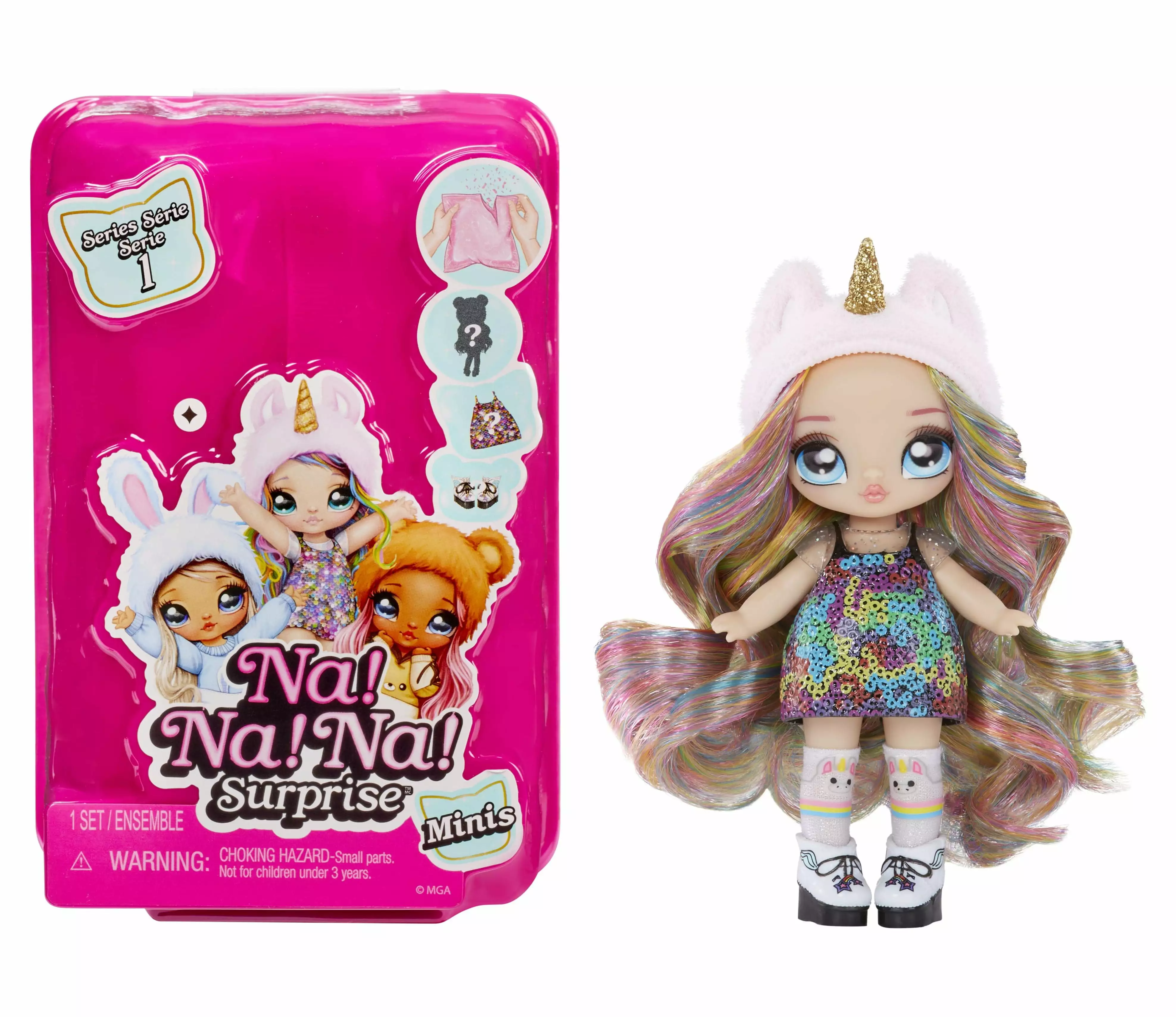 Na Na Na Surprise Minis Series 1 - 4 Fashion Doll - Mystery Packaging with Confetti Surprise. Includes Doll. Outfit. Shoes. Poseable. Great Toy Gift for Kids Girls Boys Ages 5 6 7 8+ Years