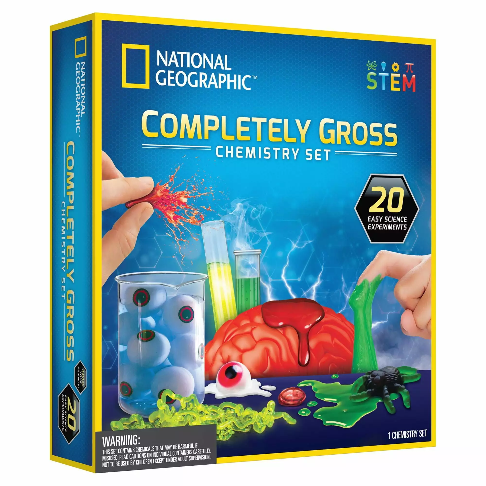 National Geographic Gross Chemistry Set - 10 Science Experiments for Children Ages 8 Years and up