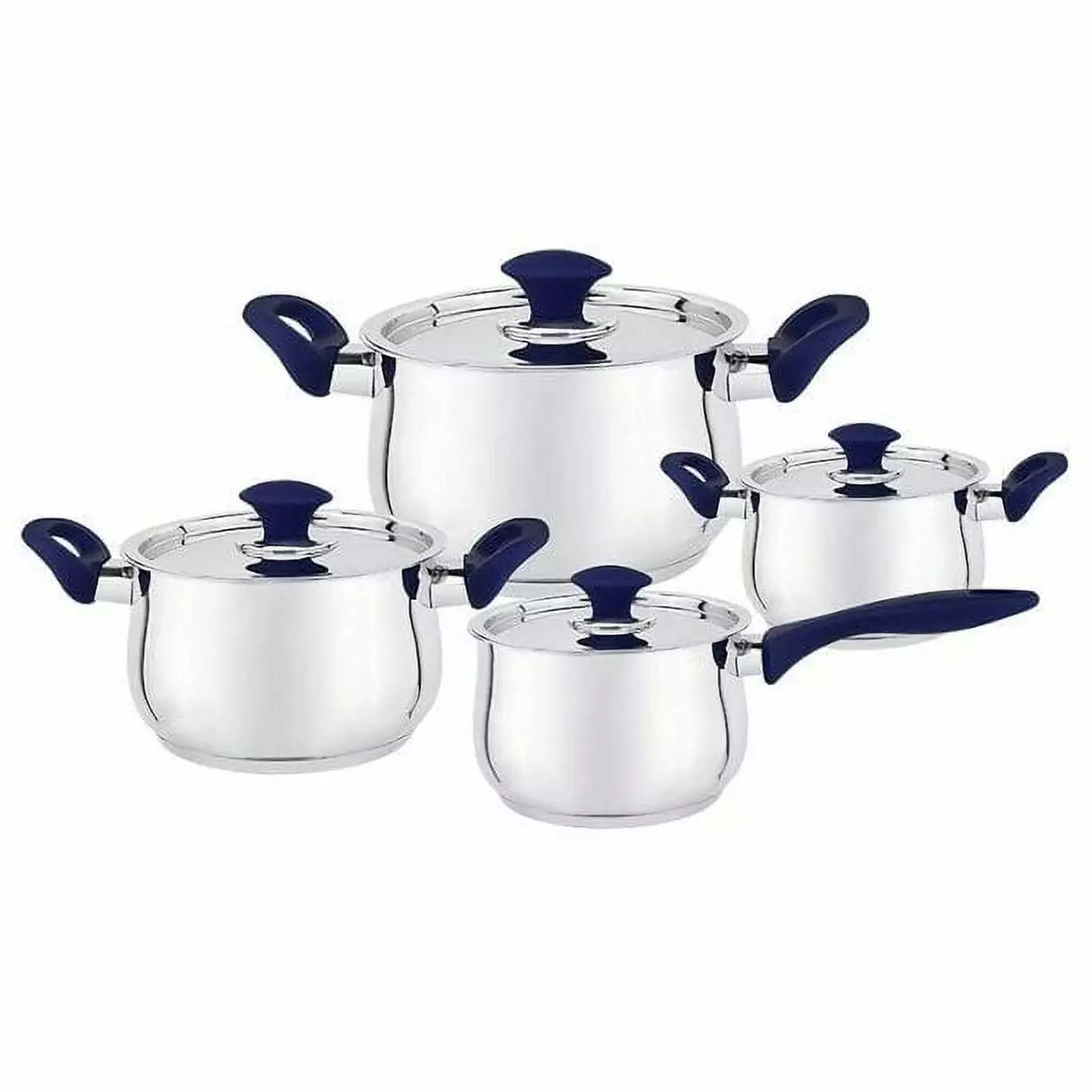 New 4-Piece Cookware Set Stainless Steel .Blue