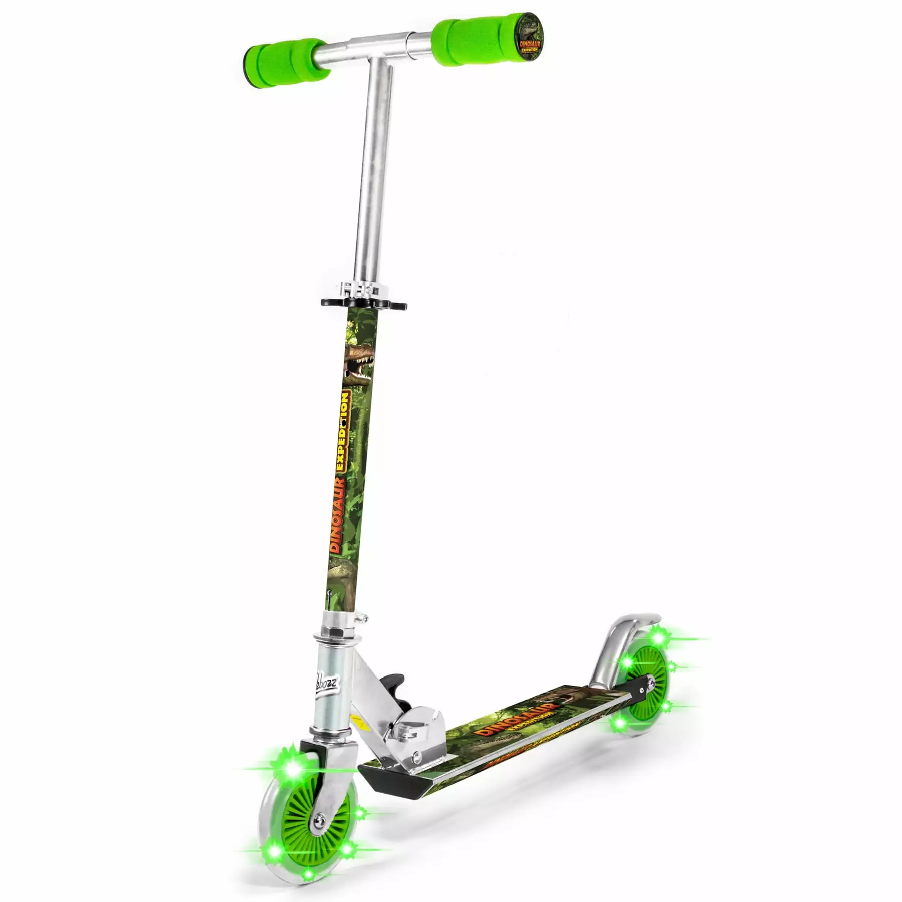 OZBOZZ Dinosaur Foldable Scooter - Light up Wheels - Ages 5 and up