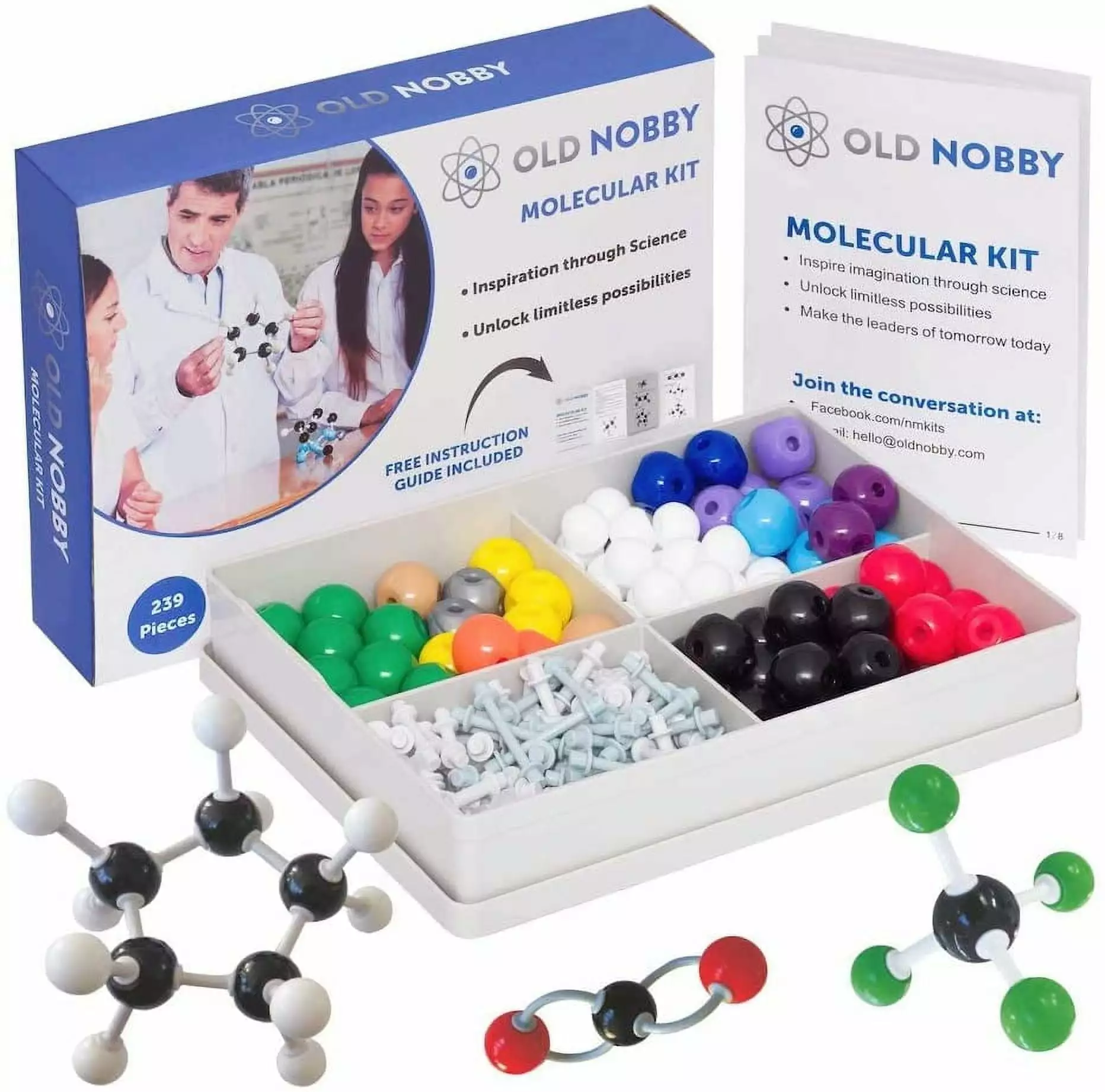 Organic Chemistry Model Kit (239 Pieces) - Molecular Model Student or Teacher