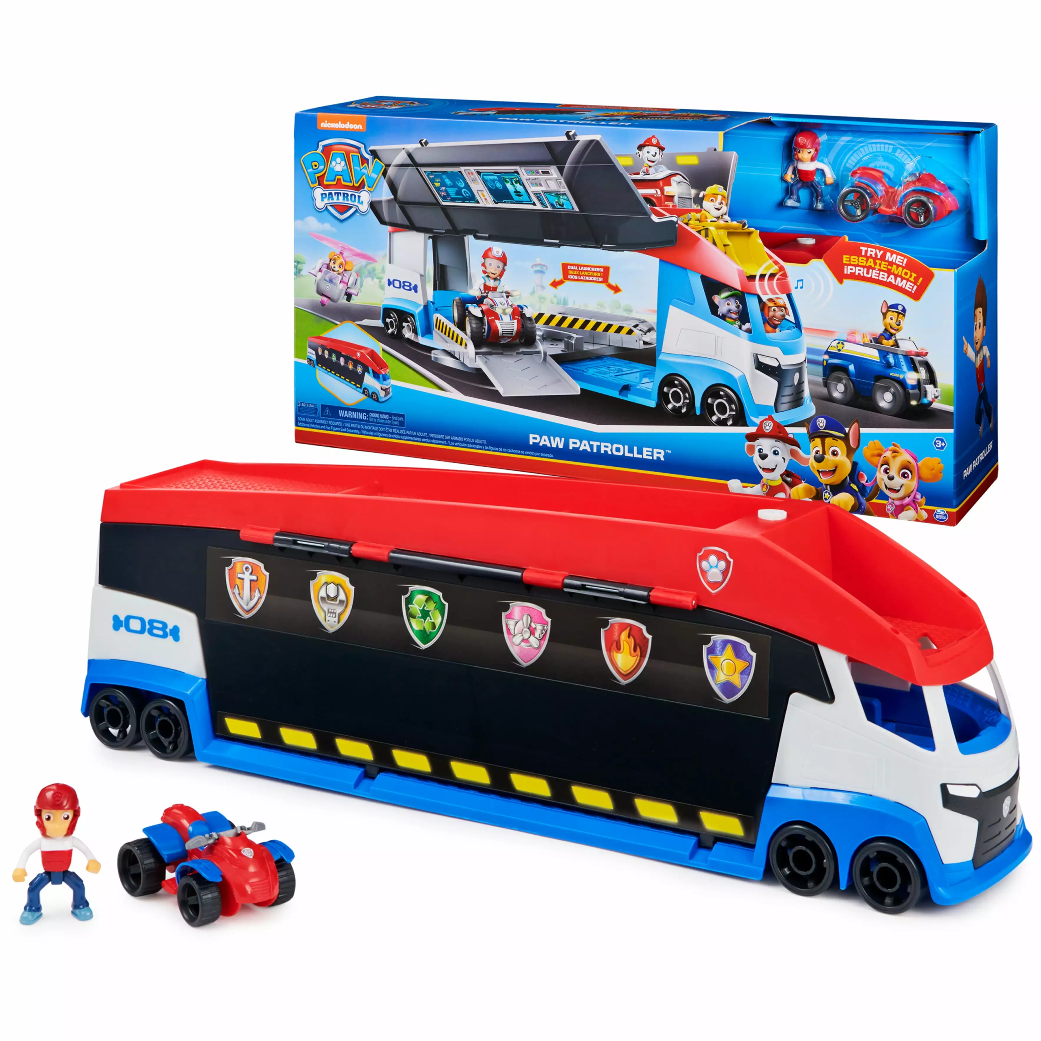 PAW Patrol. PAW Patroller with Dual Vehicle Launchers. Figure and ATV