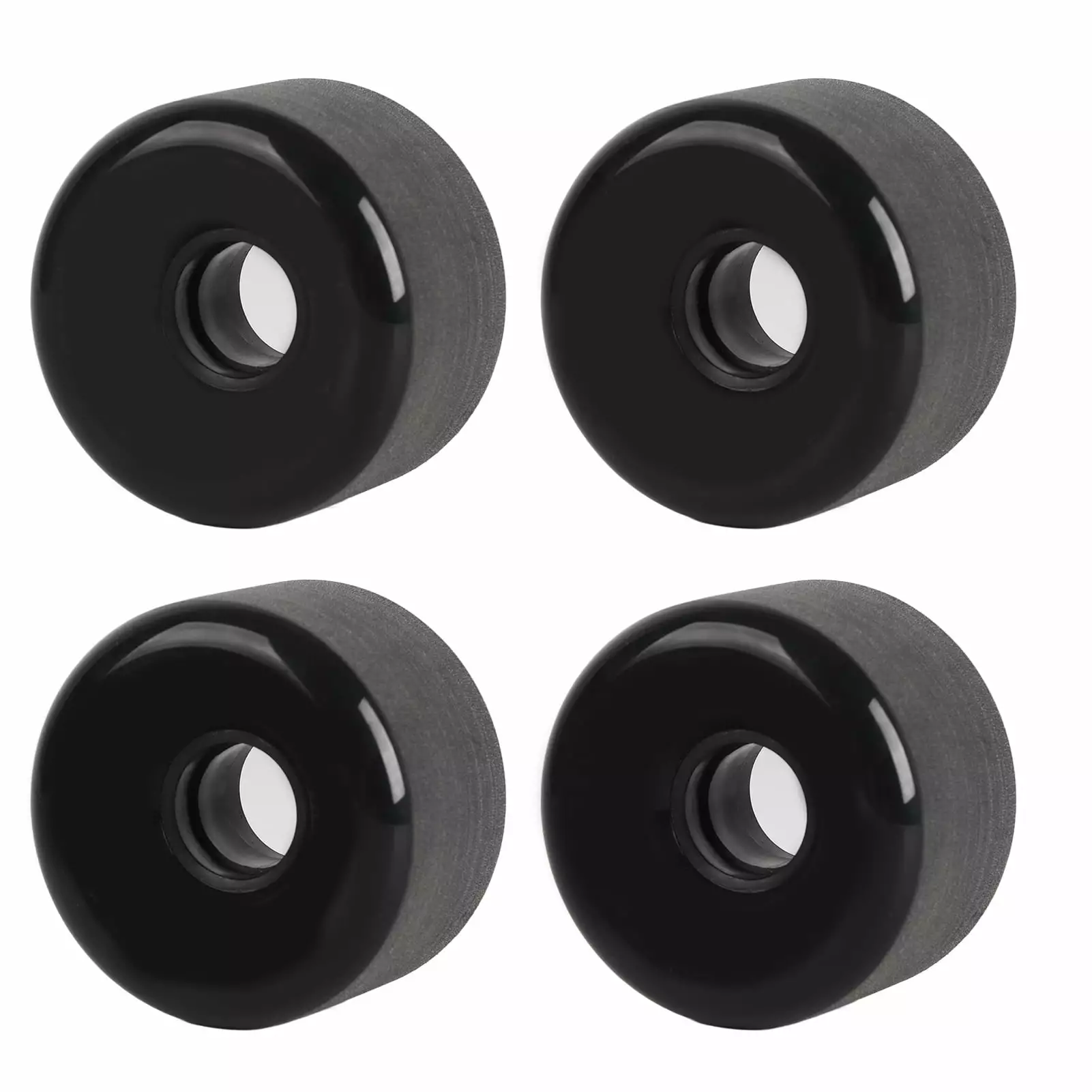 PUENTE 4pcs 70x42mm Skateboard Wheels 80A Longboard Cruiser Wheels Replacement PartsBlack