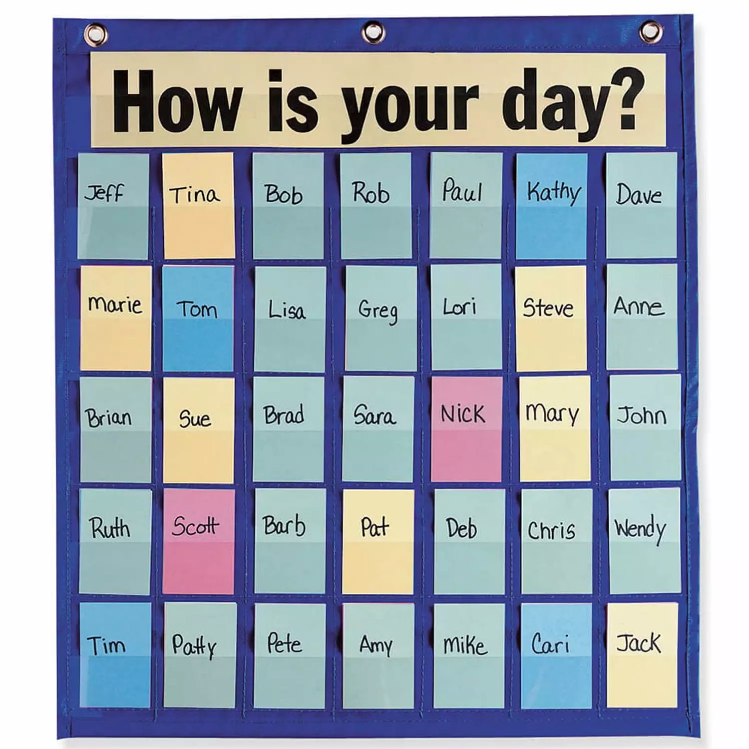 Pacon Behavioral Pocket Chart. Blue. 18-1/2 x 21