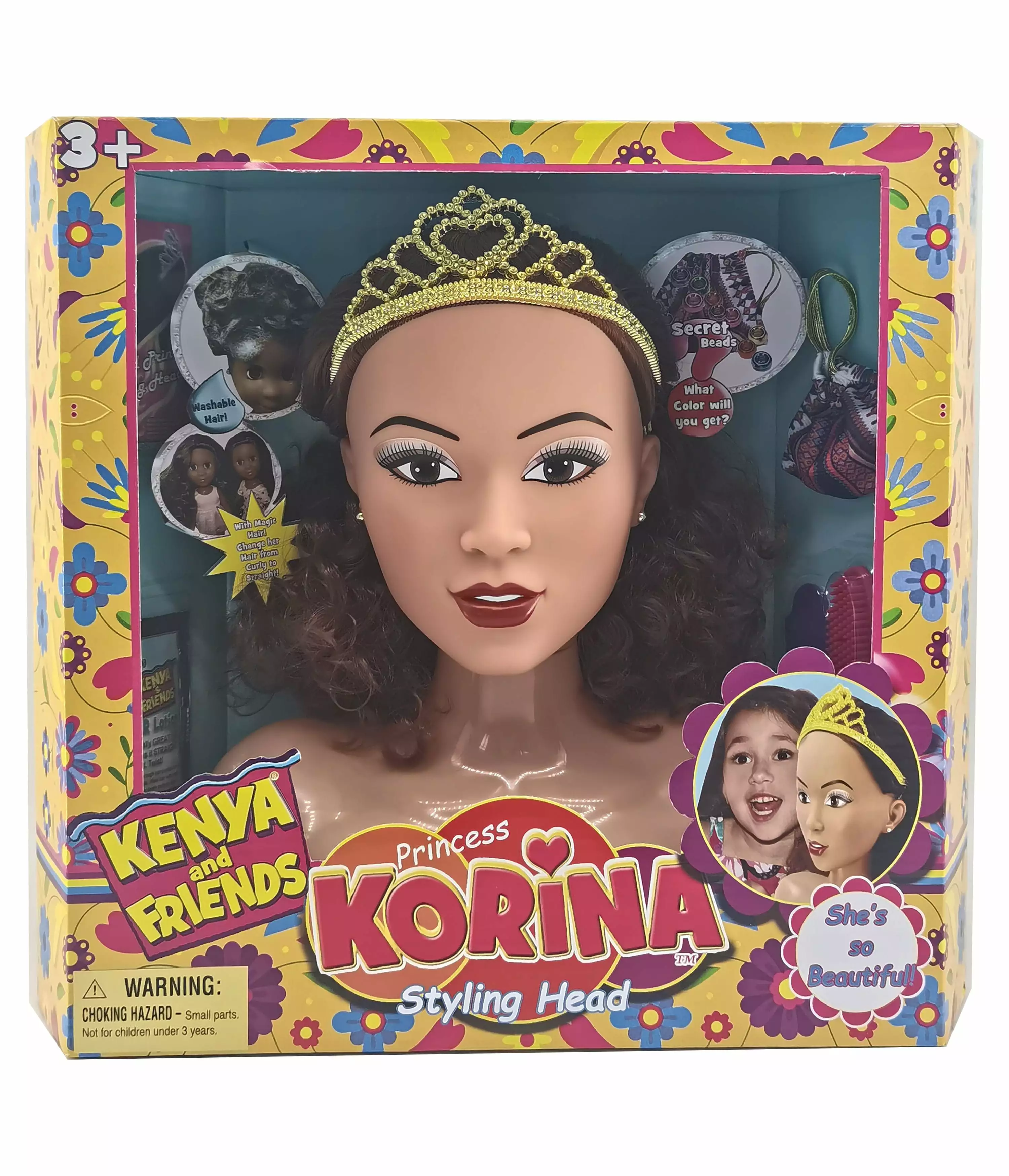 Princess Korina Styling Head Doll from the Kenya and Friends Collection Age group for 3 years old and up