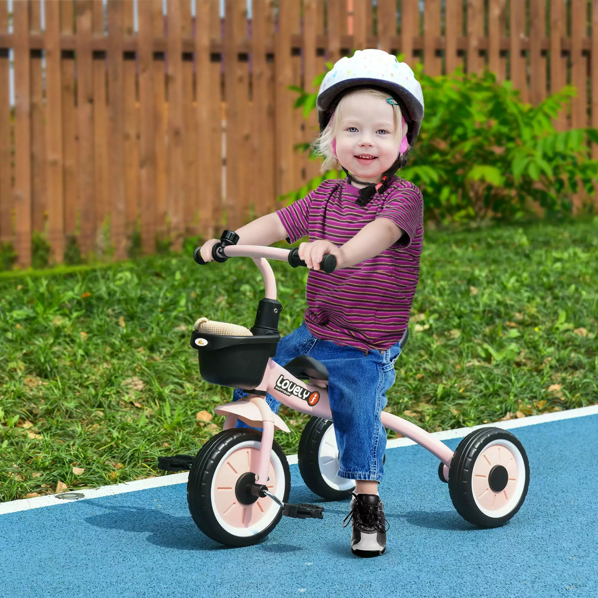 Qaba Tricycle for Kids Age 2-5. Toddler Bike for Children. Pink