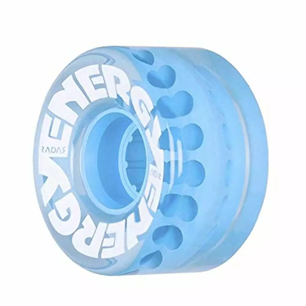 Radar Wheels Energy 57 Roller Skate Wheels 4 Pack of 78A 31mm x 57mm Quad Skate Wheels Clear Blue