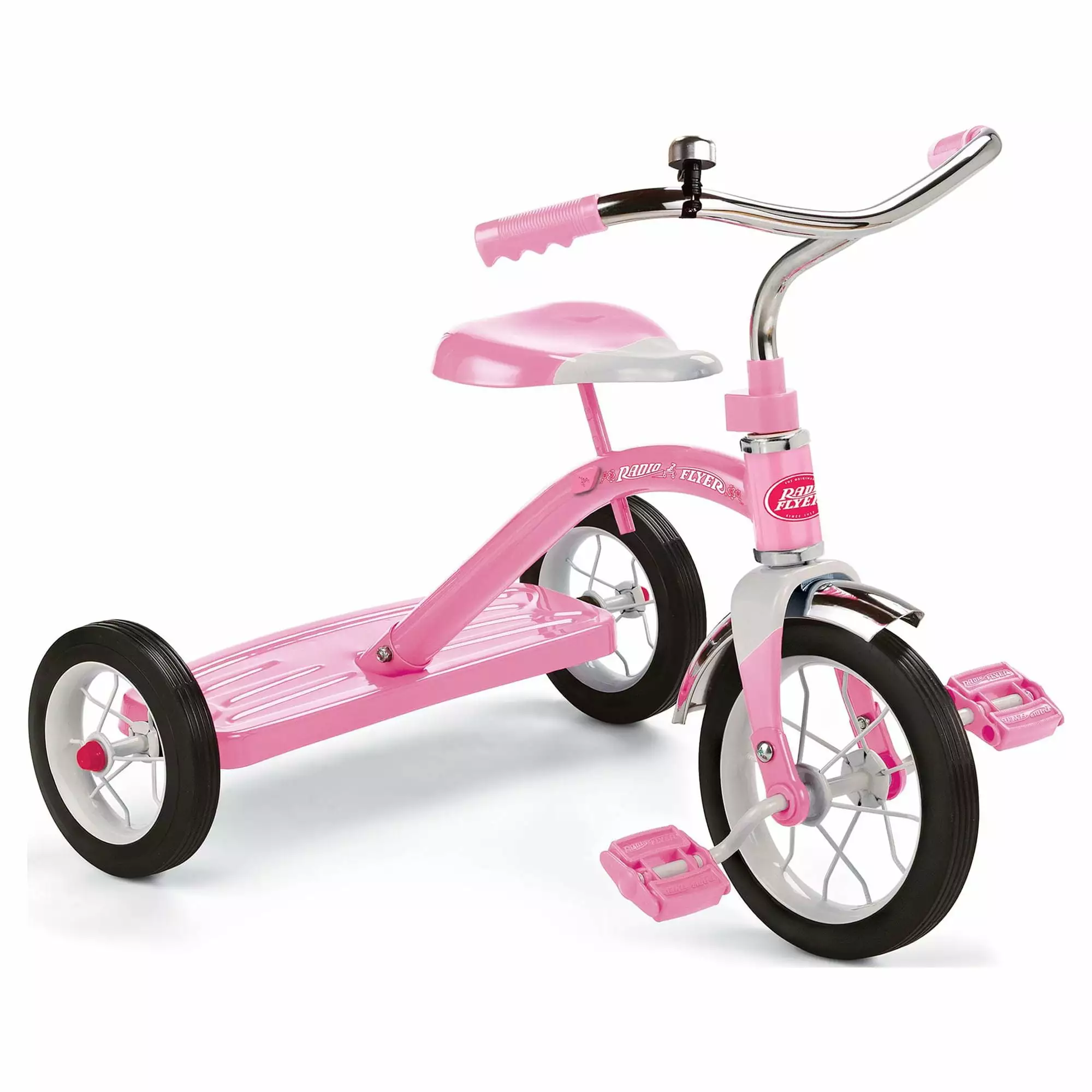 Radio Flyer 34GX Kids Classic Steel Framed Tricycle with Handlebar Bell. Pink