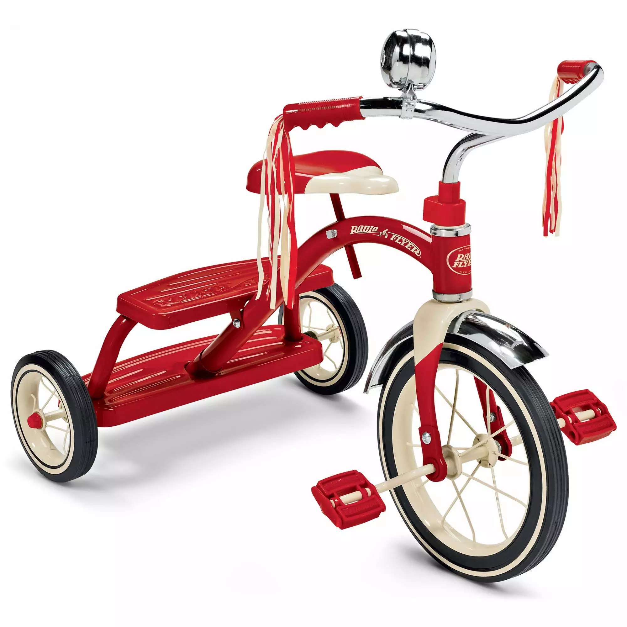 Radio Flyer. Classic Red Dual Deck Tricycle. 12 Front Wheel. Red