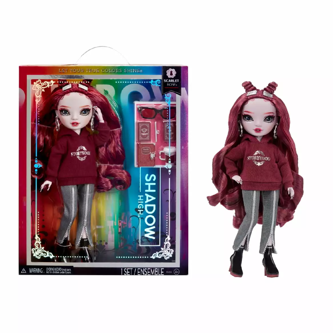 Rainbow High Shadow High Scarlett Red Fashion Doll. Collectible Outfit & 10+ Play Accessories Kids Gift 4-12