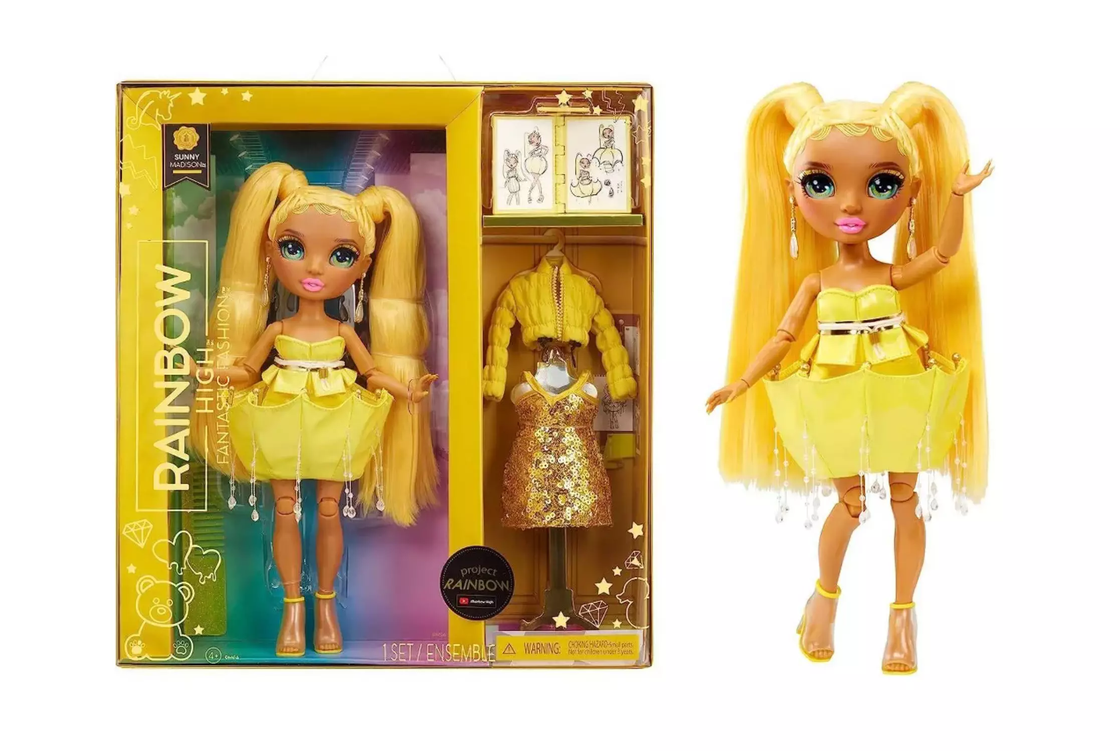 Rainbow High Fantastic Fashion Sunny Madison 11 Fashion Doll w/ Playset