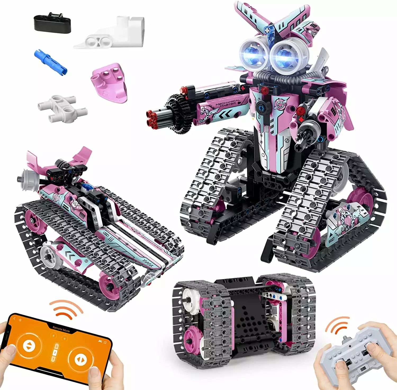 Remote Control Robot Building Kits. Remote & APP Controlled 3-in-1 RC Robot/Tracked Car/Tank for Boys Girls Ages 6 7 8 9 10+ Year Old.408 PCS Educational STEM Building Block Toys Gift for Kids