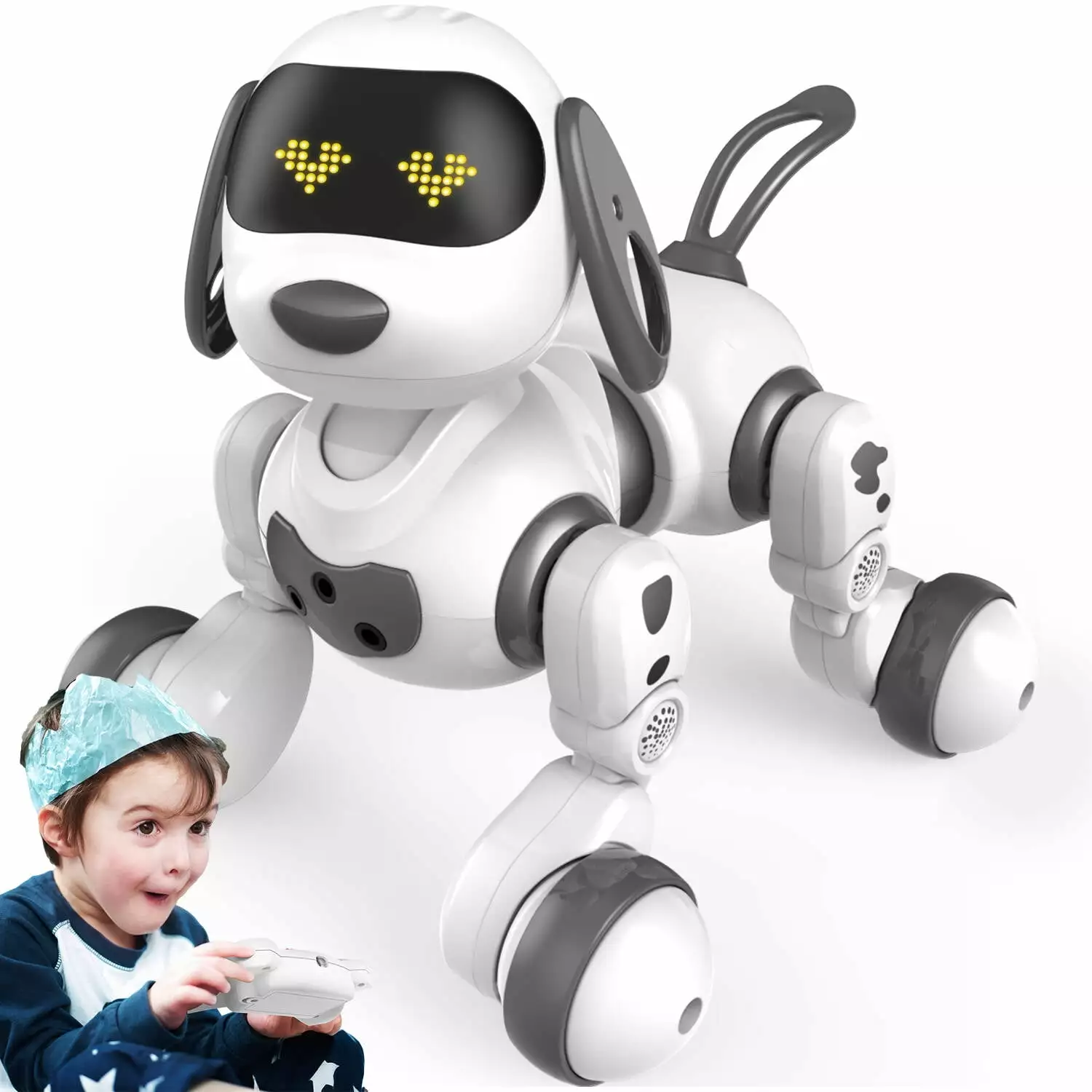 Remote Control Robot Dog Toy with Touch Function and Programmable.Smart Interactive Stunt Robot Dog Toy