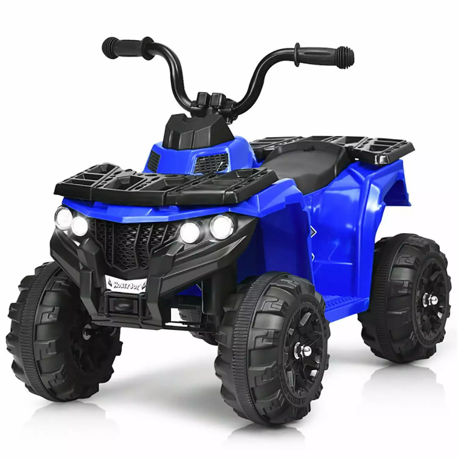 Resenkos Kids 6V ATV. 4 Wheeler Ride on Quad Car Toy with LED Lights. Music. Foot Pedal & Wear-Resistant Wheels. Battery Powered Electric Vehicle for Kids Toddler 3+ Years Old. Blue