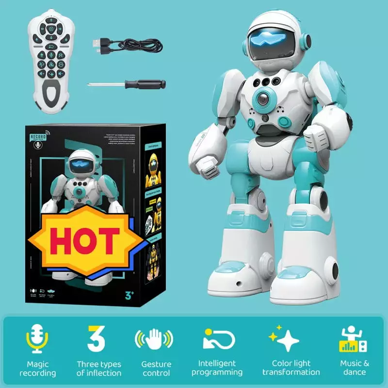 Robot Toys for Kids. Boy RC Gesture Sensing Toy. Interactive Recordable Programmable Robot Gift for Boys Girls Aged 5-7