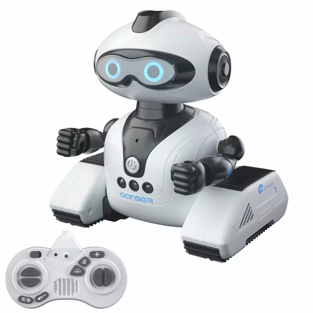 Robot Toys for Kids: Gesture & Sensing Programmable Smart Robot - Remote Control. Audio Recording. Music - Birthday Gift for Boys & Girls (White)