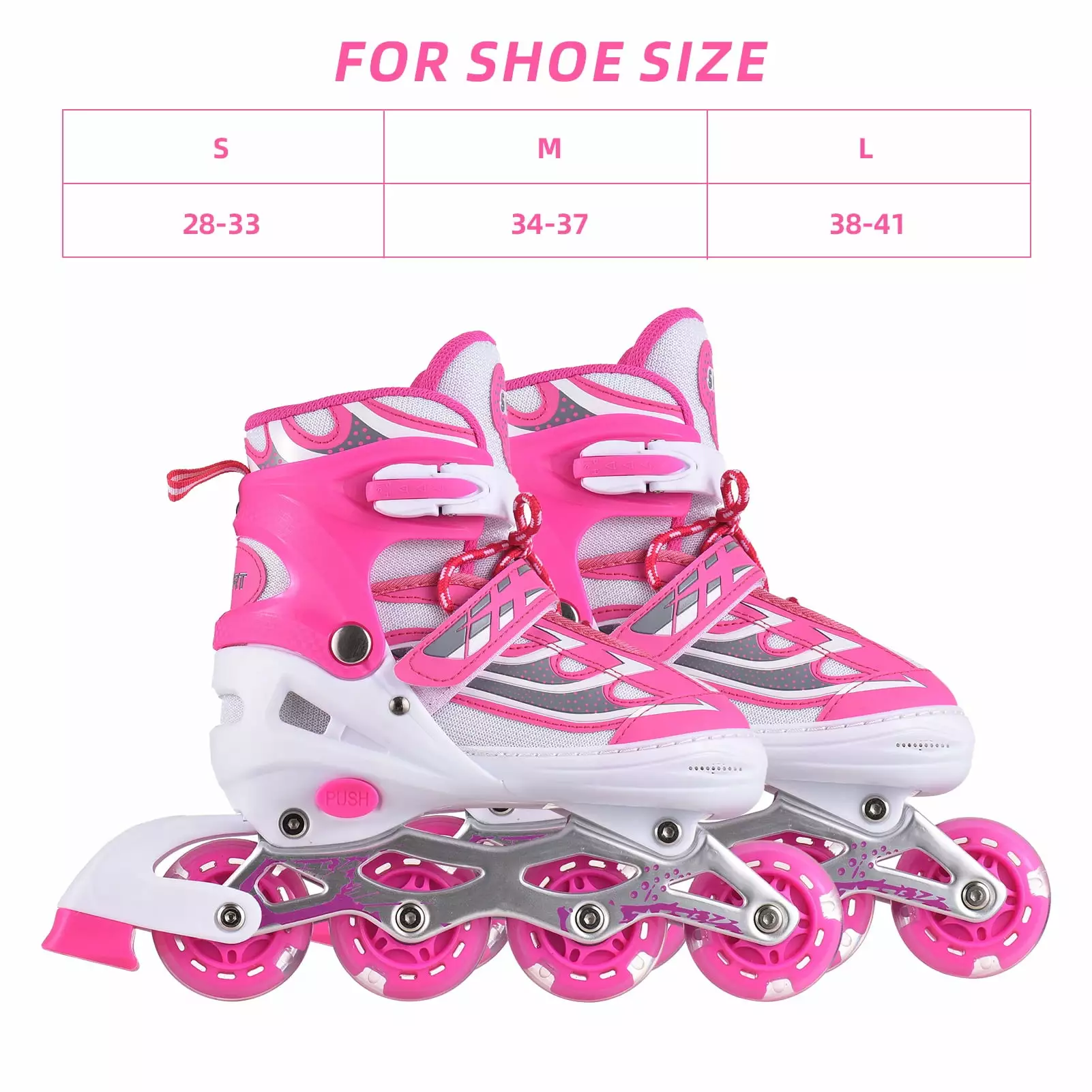 Roller skating shoes.Inline And Inline And Breathable Adjustable Size 28-41 Adjustable Wheels Adjustable Inline Roller Adjustable Kids Inline Size 28 Toddlers Size And Size Mewmewcat Adjustable