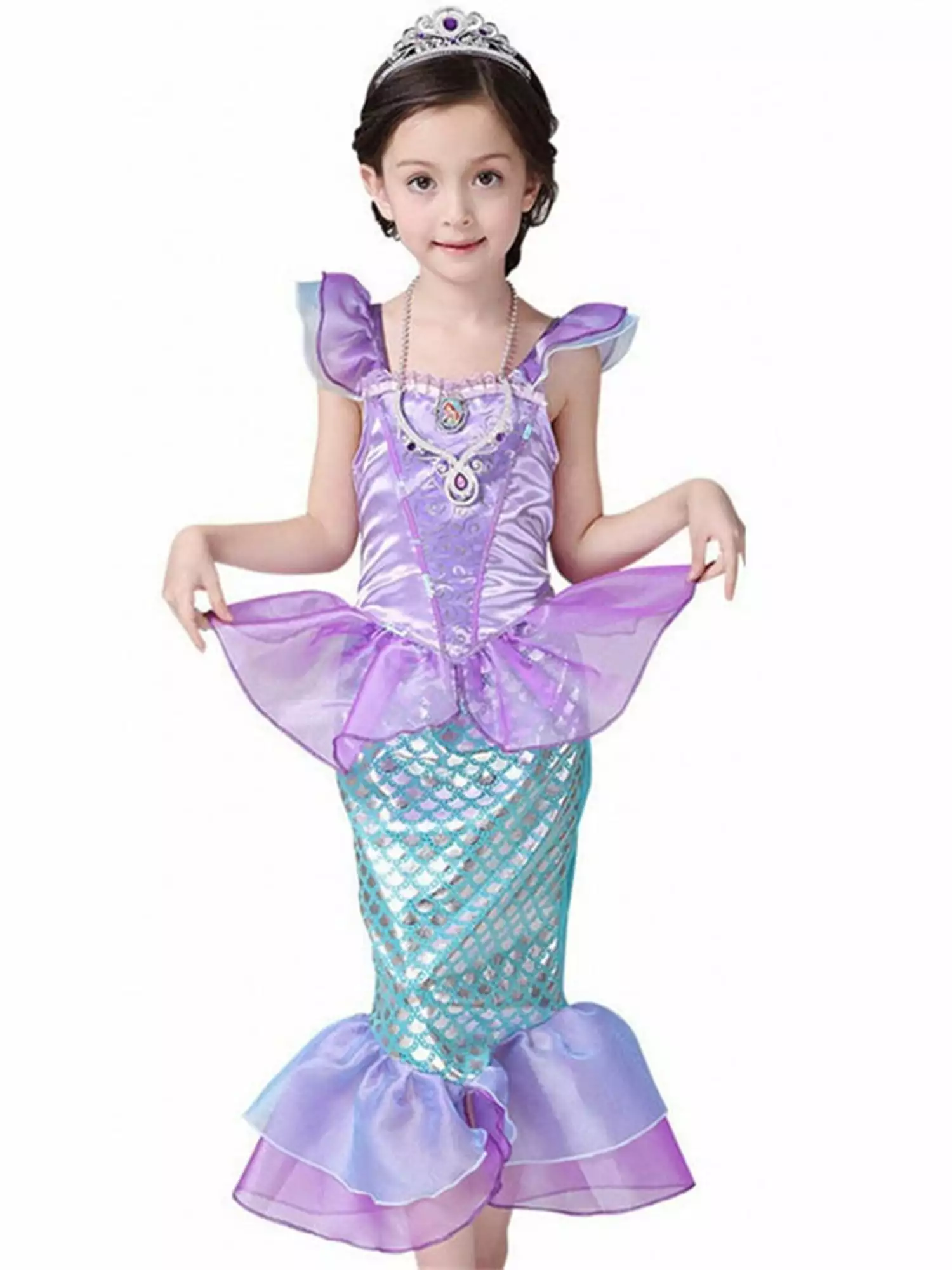 SUNSIOM Little Girls' Princess Mermaid Fairy Tales Costume Cosplay Fancy Dress Halloween Dress