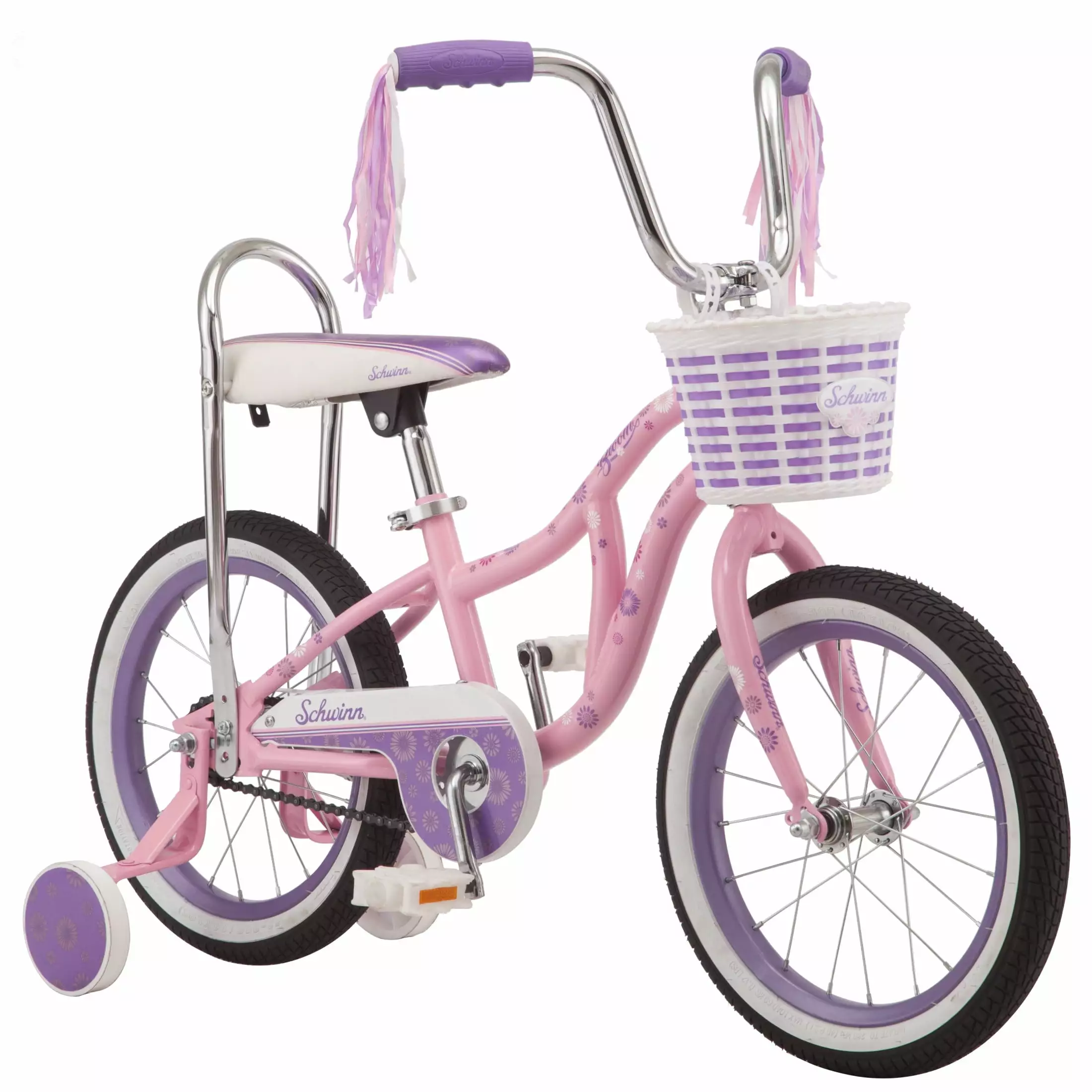 Schwinn 16 Bloom Kid's Bike with Training Wheels. Pink