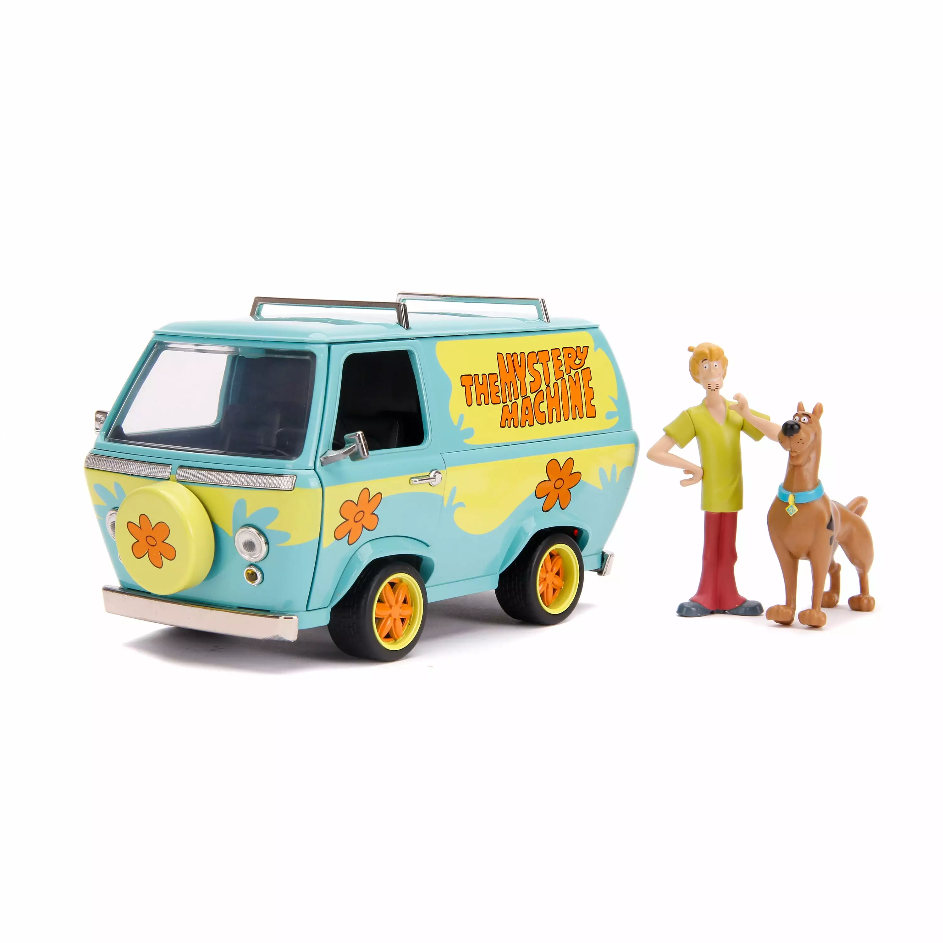 Scooby-Doo 1:24 Mystery Machine Die-cast Car with 2.75 Shaggy and Scooby figures Play Vehicles