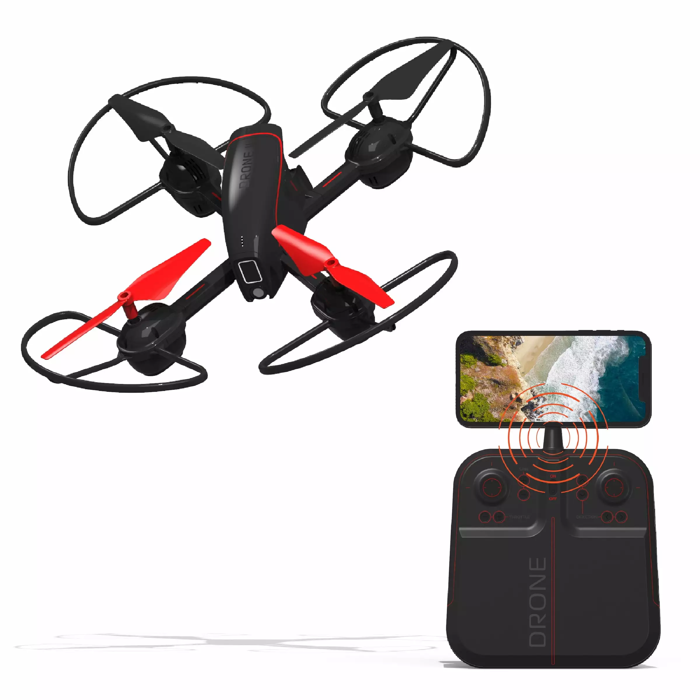 Sharper Image 10 Mach x Drone with Streaming Camera. 2.4 GHz. Auto-Orientation Control