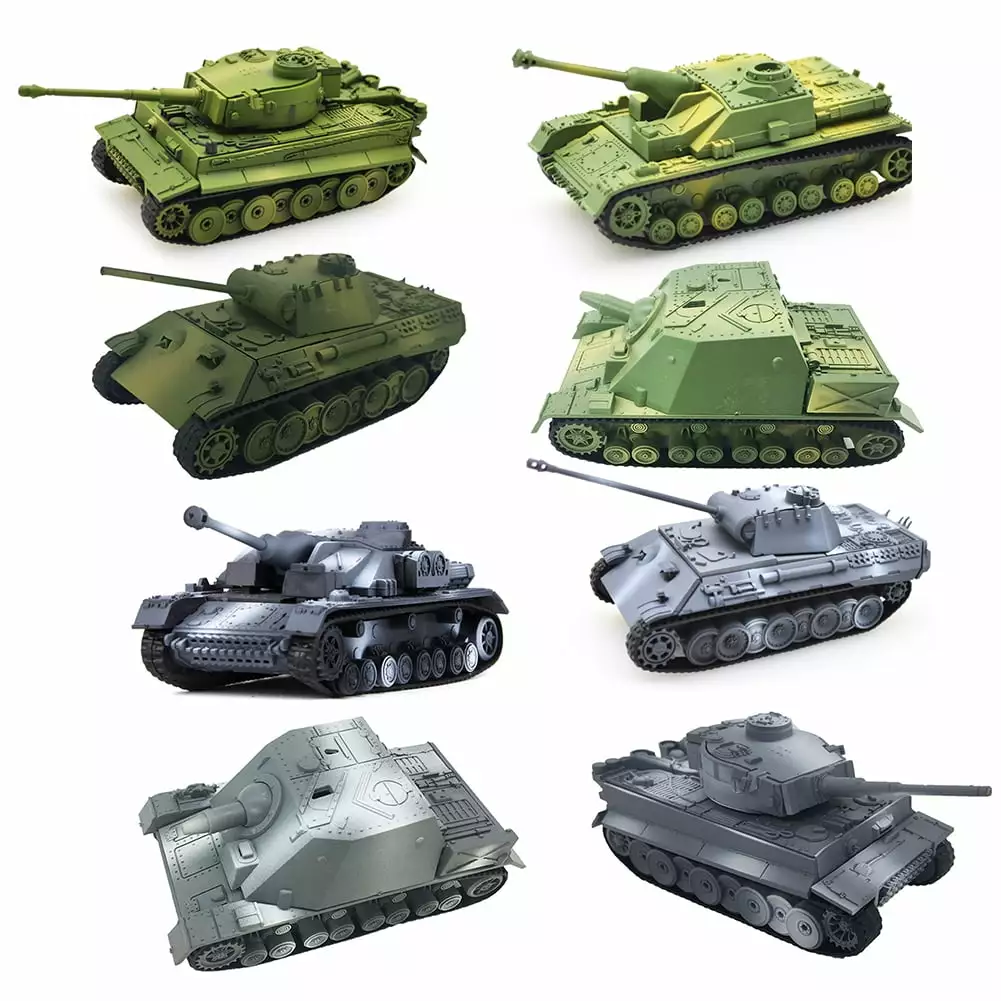 Shulemin 1/72 Tank Model DIY Assemly Puzzles Toy Kids Collectible.Grey Bear Stug