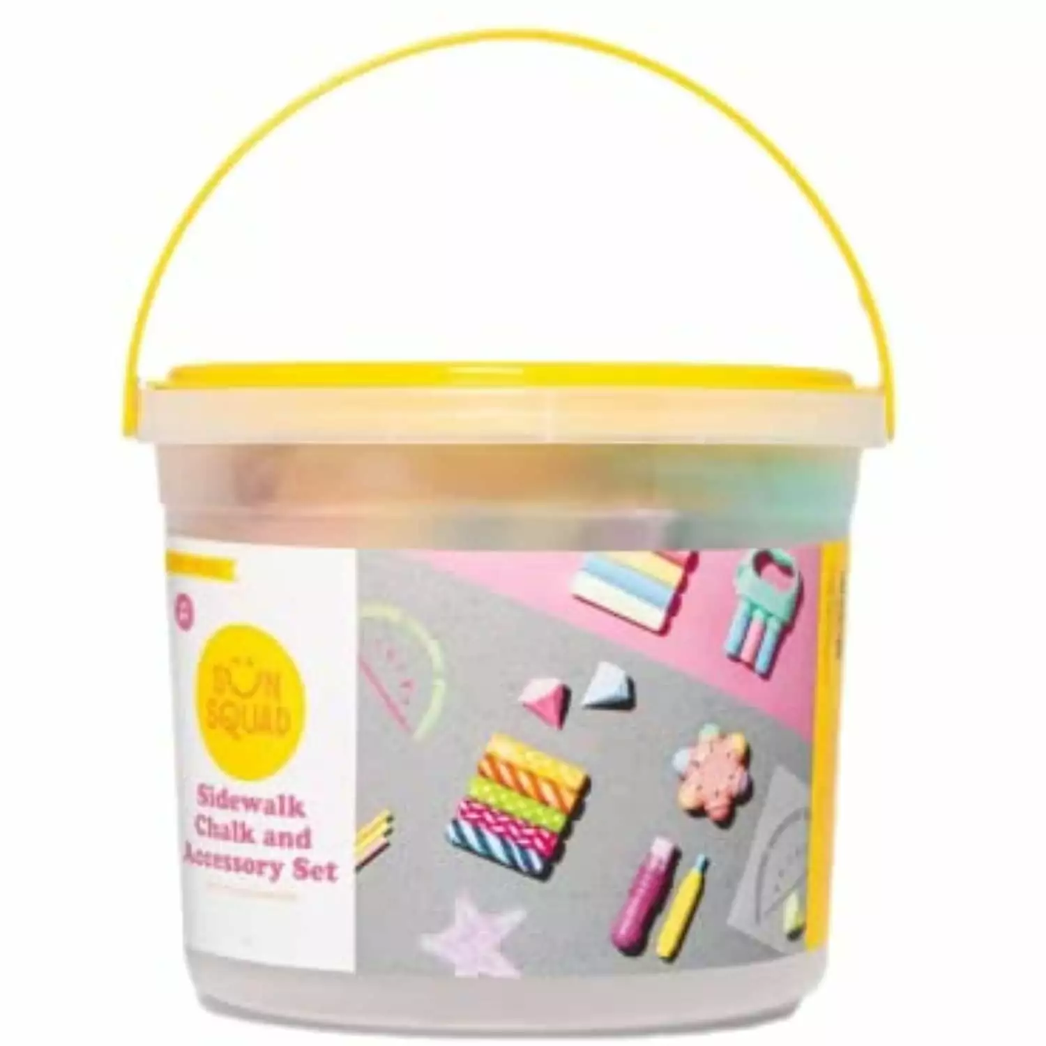 Sidewalk Chalk and Accesosry Bucket Set 40pc. Non Toxic and Washable - Sun Squad