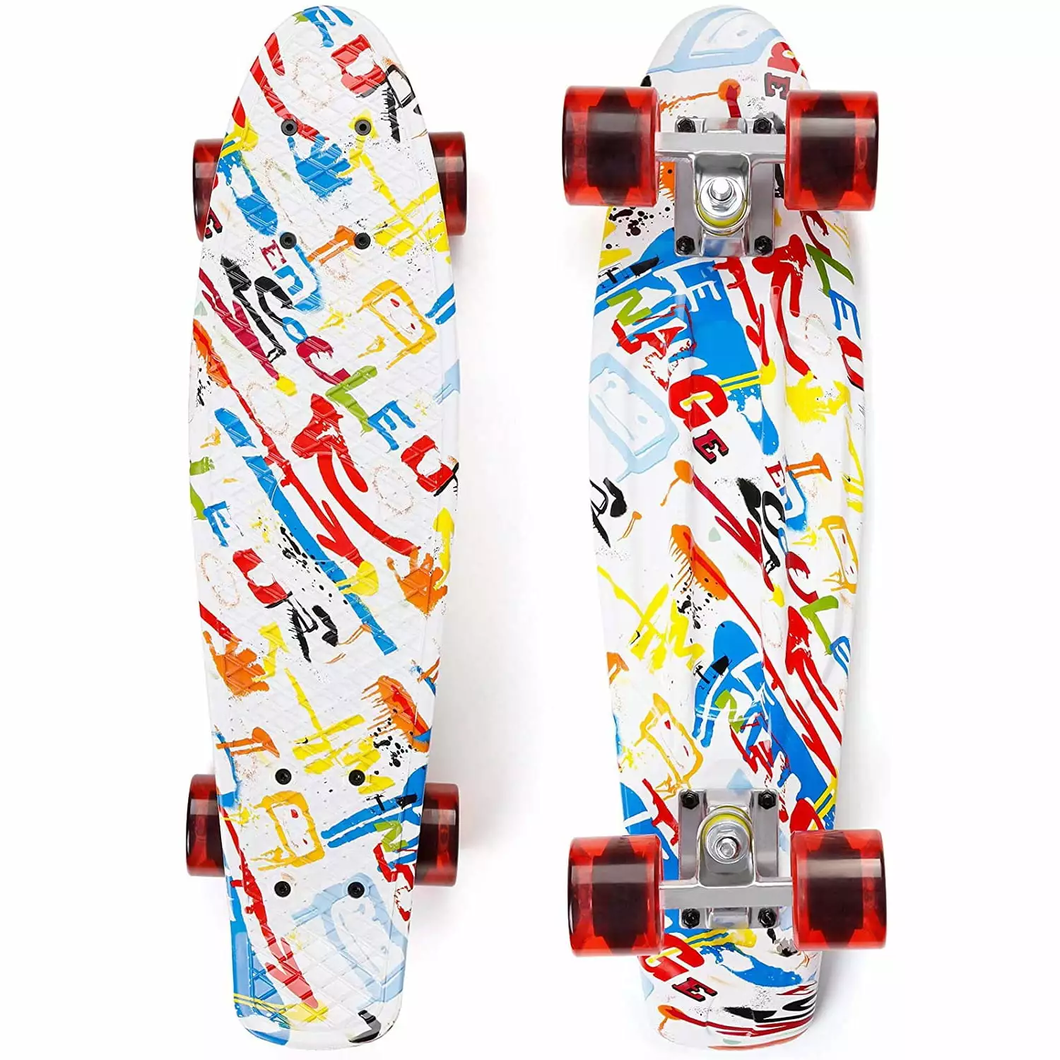 Skateboard 22'' Complete Skateboard Highly Flexible Mini Cruiser Skateboards for Kids. Skateboard for Teens Boys Girls