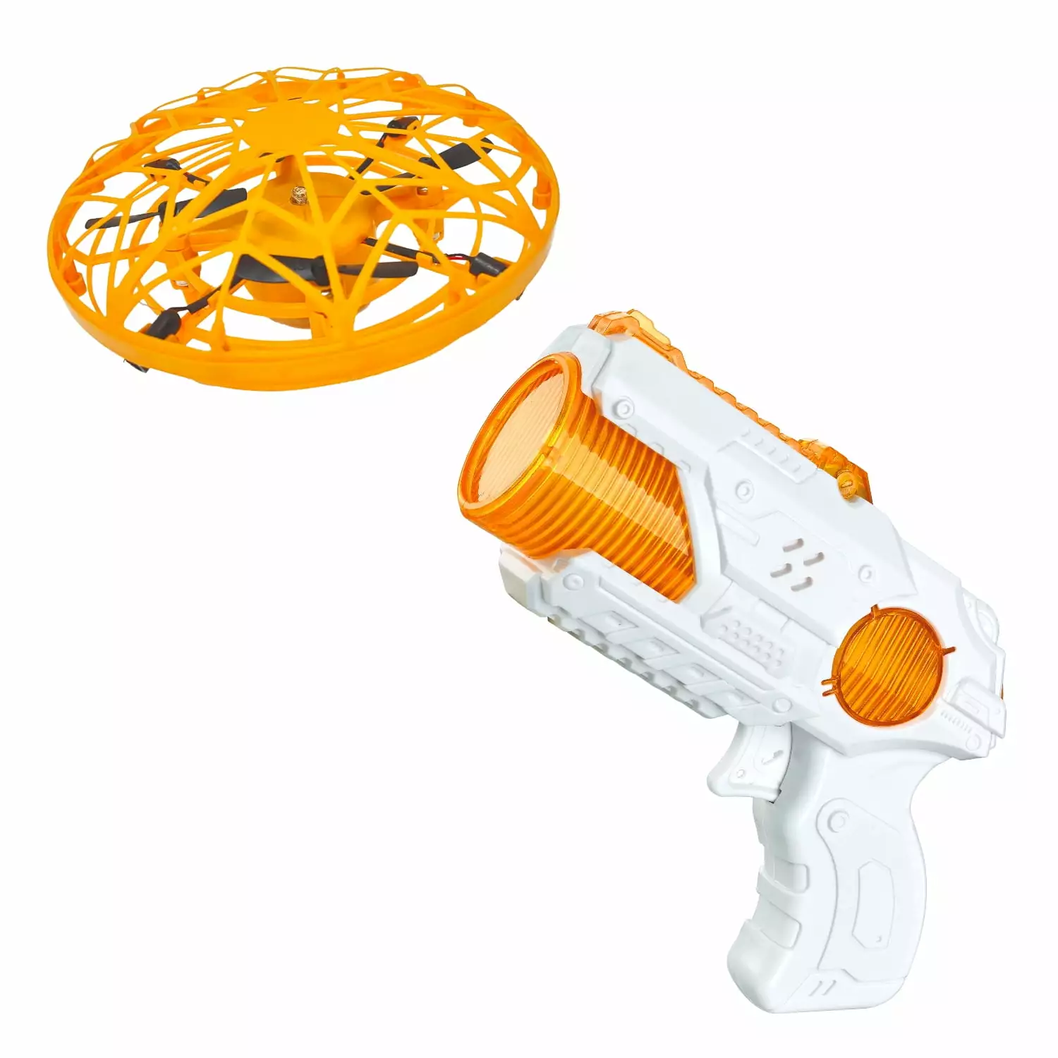 Skeet Blaster with Orange Hover Disk. 4.5 Hover Drone. Kid's Sports. Ages 3+ by MinnARK