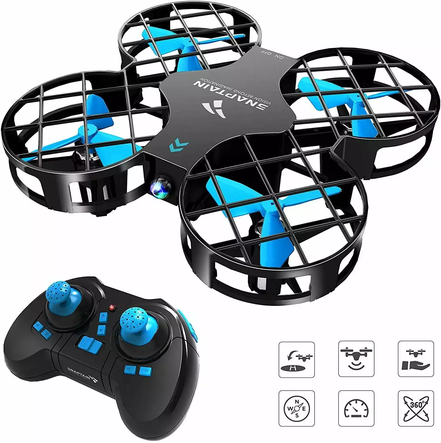 Snaptain H823H Mini Drone for Kids. Radio Control Quadcopter for Beginners with Altitude Hold. Headless Mode. 3D Flips. One Key Return and Speed Adjustment