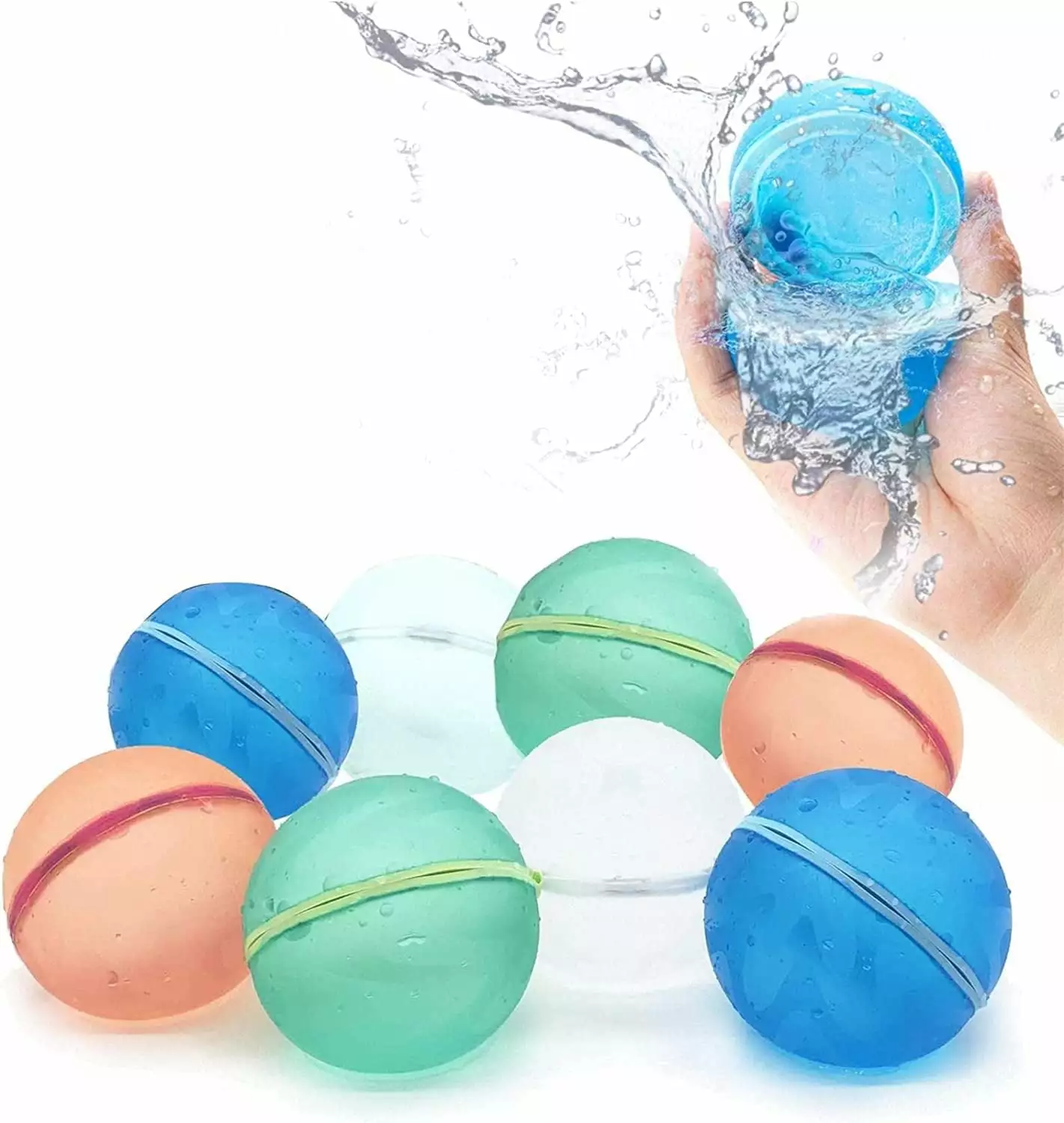 Soft Silicone Water Balloon Toy for Pool. Filling Easy Tying Water Balloon for Water Fight Game. Summer Party18 Pcs