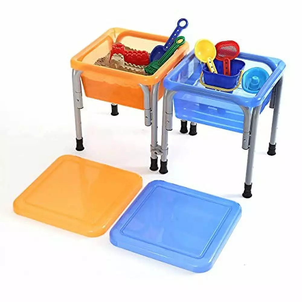 Special Supplies Sensory Activity Table for Kids and Toddlers with 2 Plastic Buckets. Easy Build Frame. and 7 Beach Toys for Interactive. Hands-On Learning Water. Sand. and STEM Play