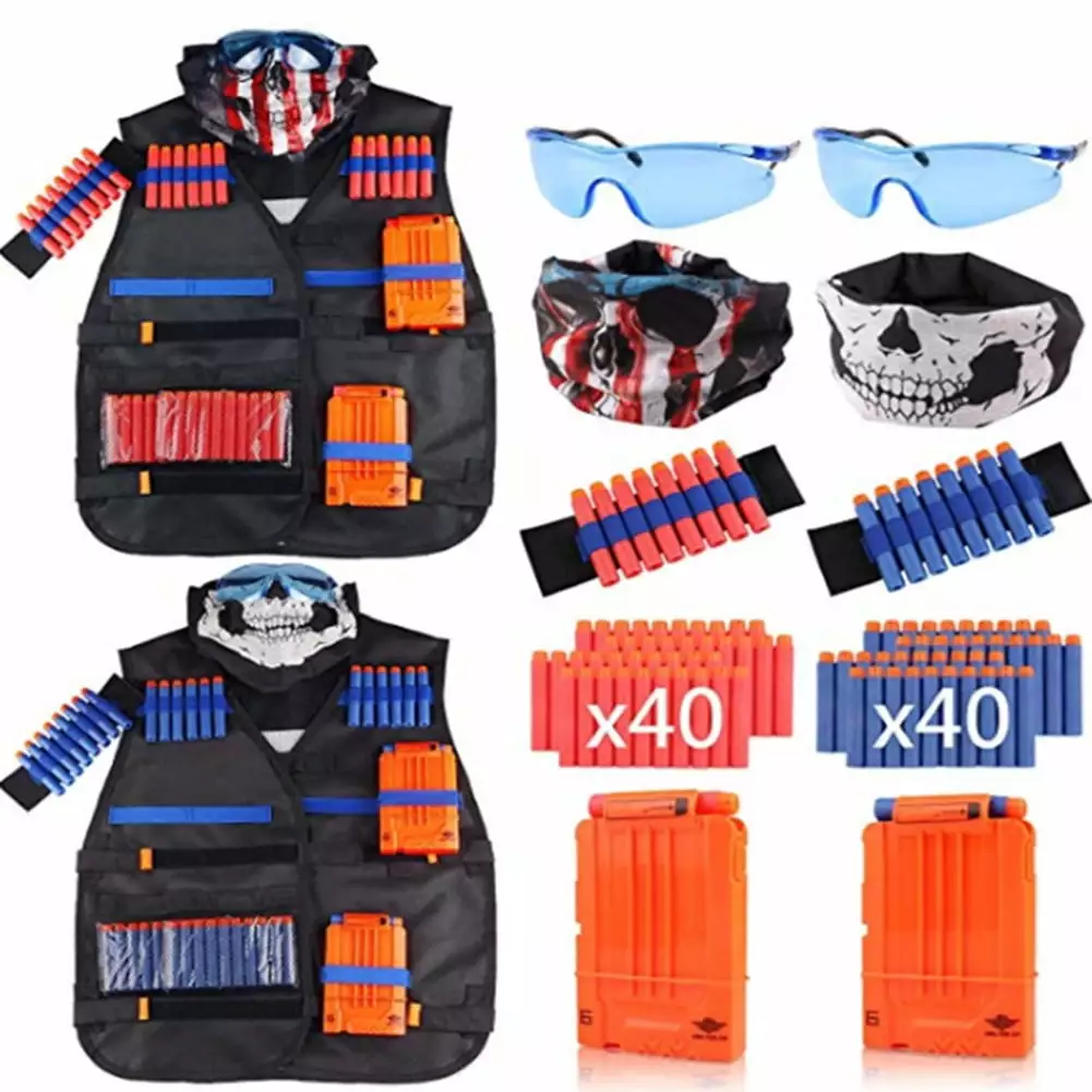 SunyaMood Soft Kids Vest Suit Kit Set for Nerf N-Strike Elite Series Game Toys