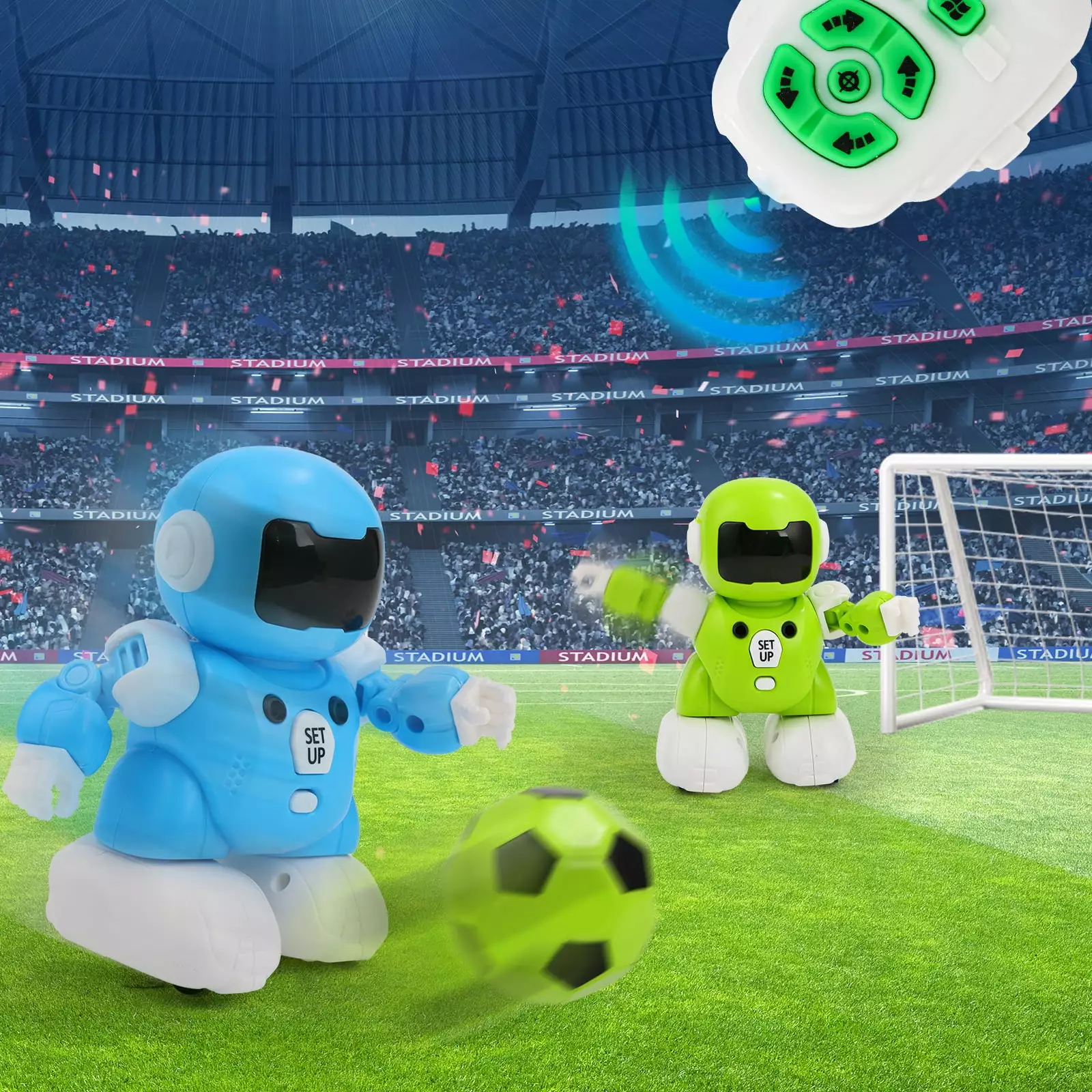 Super Joy RC Soccer Robot. 2 Players Remote Control Soccer Game. Football Soccer Toys for Boys Kids 3-9 Years Birthday Gift