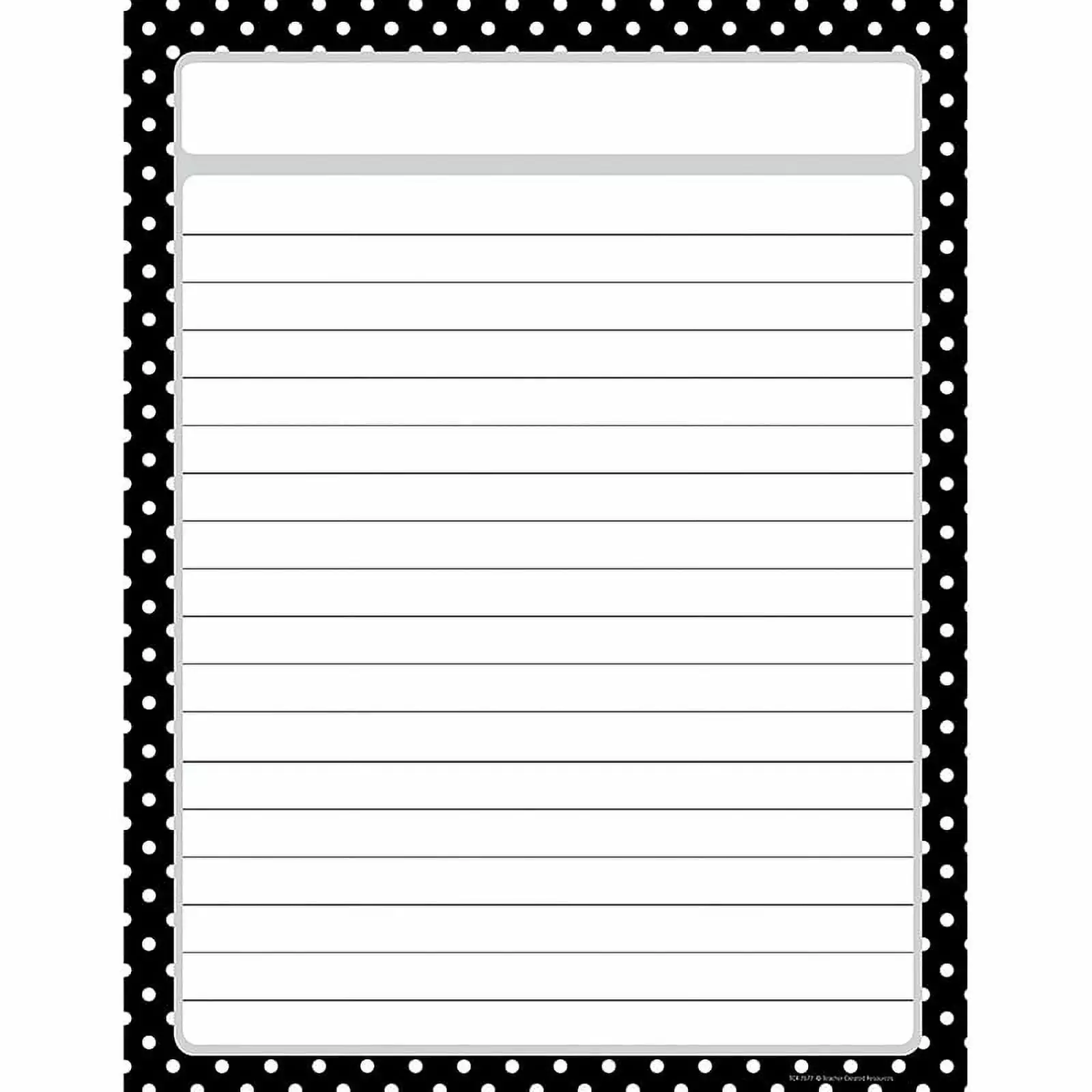 TCR7677 - Black Polka Dots Lined Chart by Teacher Created Resources