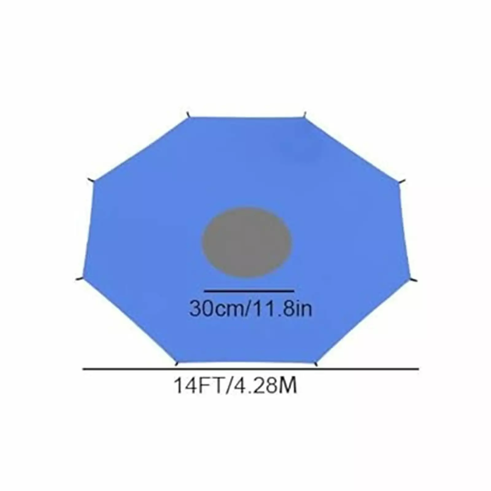 TUWABEII Trampoline Sun Shade Cover 8ft 10ft 12ft 14ft 16ft Sun-Protection Trampolines Canopy Antis Tops Accessories Outdoor Backyard Playground Cover Easy to Install Anti-UV