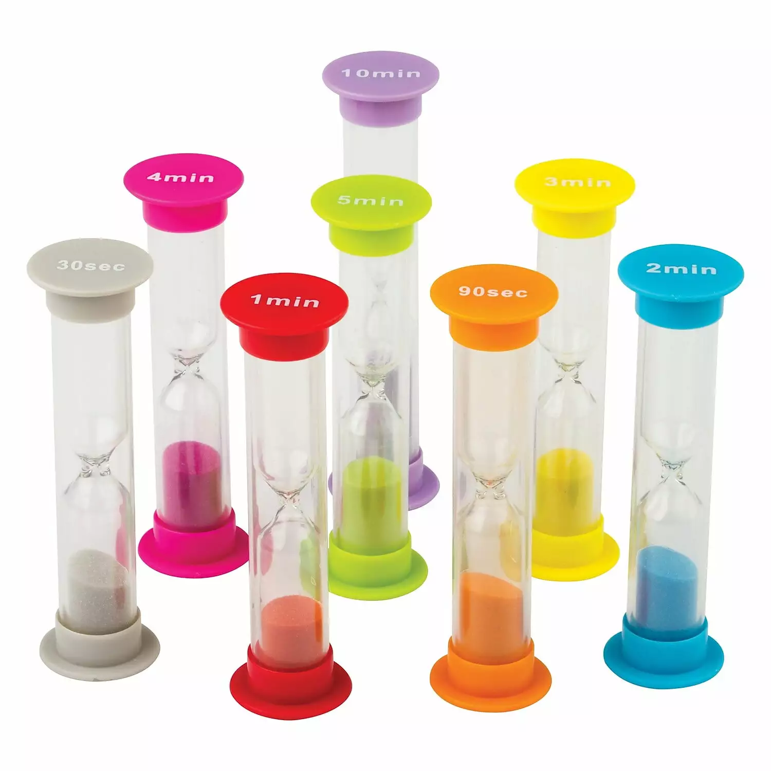 Teacher Created Resources Small Sand Timers. Assorted Colors and Time. Pack of 8