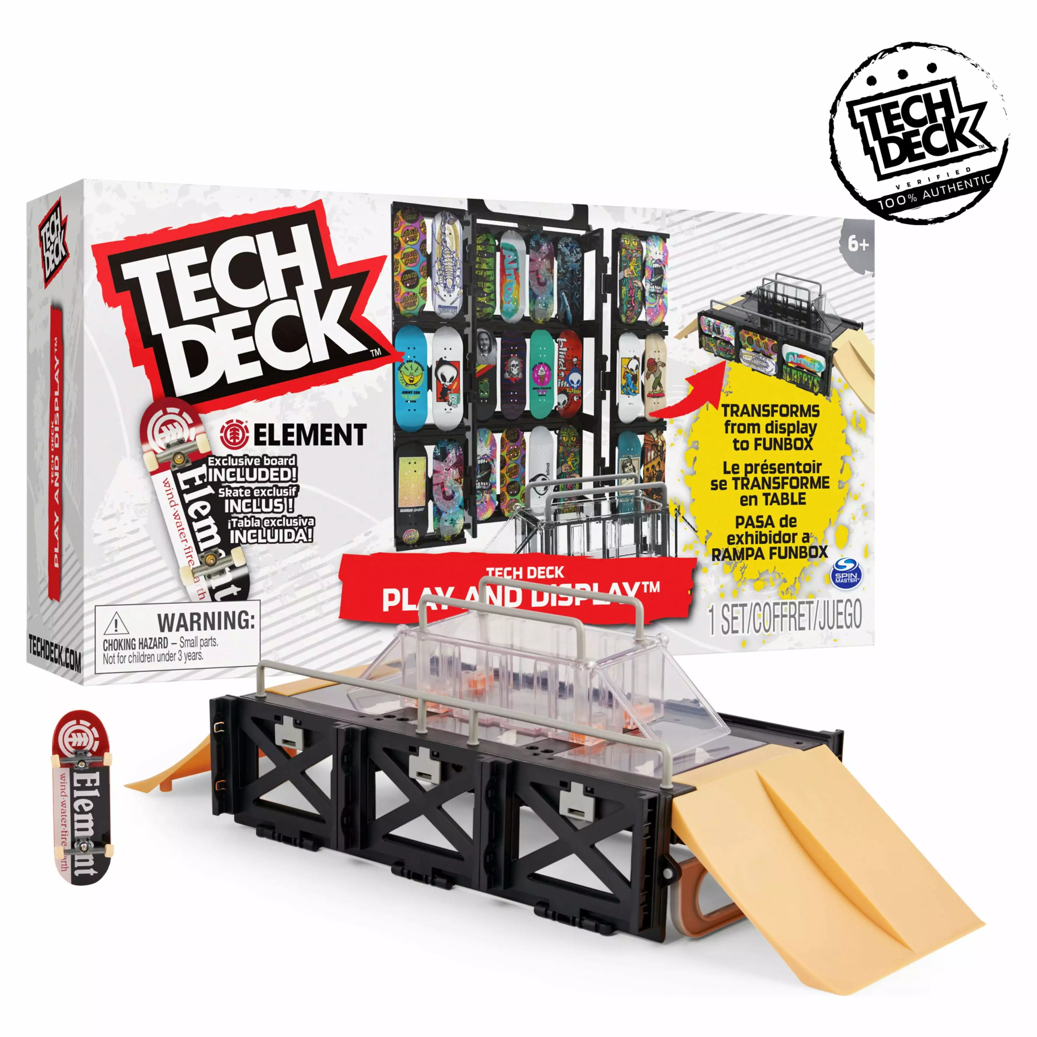 Tech Deck. Play and Display Transforming Ramp Set and Carrying Case