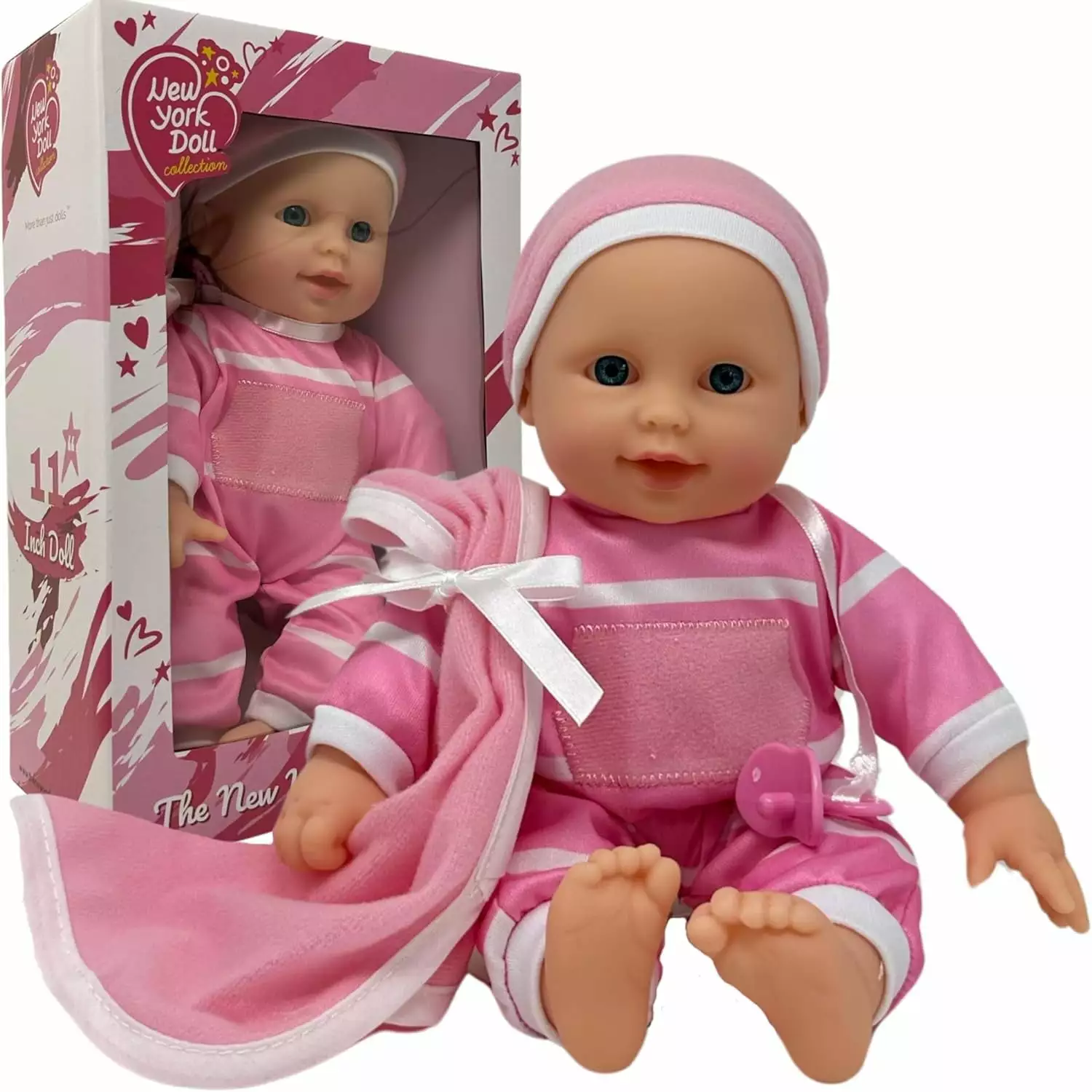 The New York Doll Collection 11 inch Soft Body Doll in Gift Box - 11 Baby Doll (Caucasian)