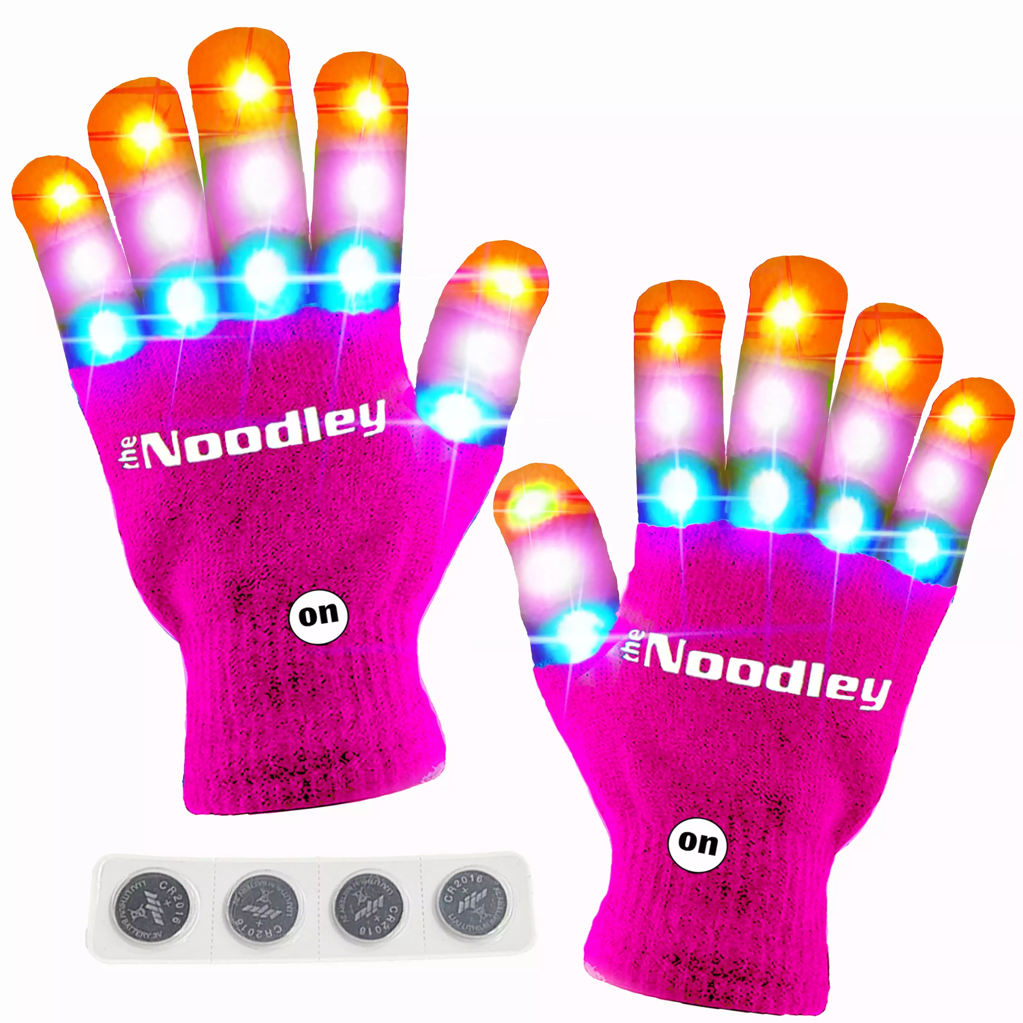 The Noodley LED Gloves for Kids Light Up Toy Costume Accessory for Children. Teens. Boys & Girls